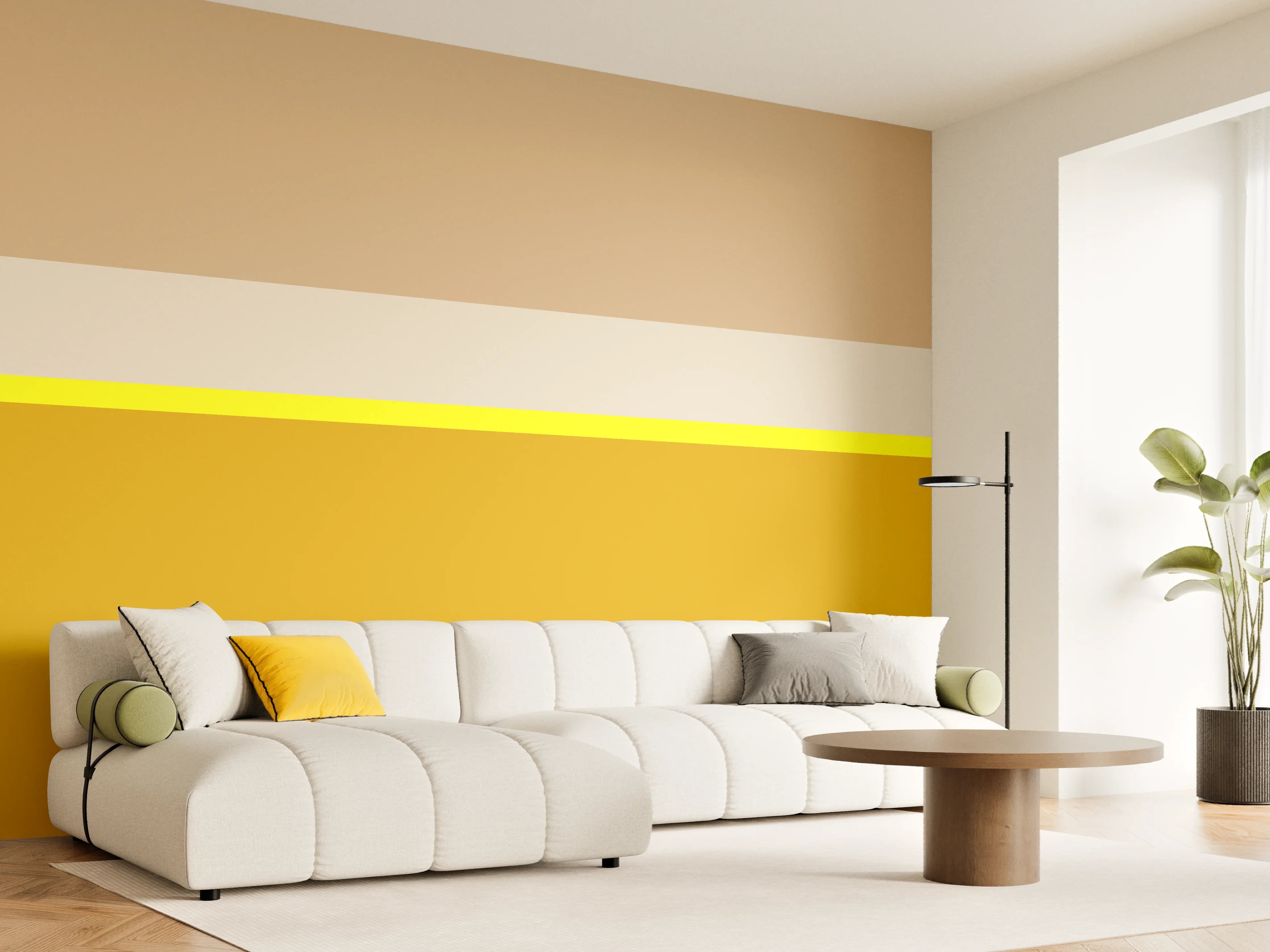 Wandverkleidung Wohnzimmer - The Yellows - Horizontal - Buttercup