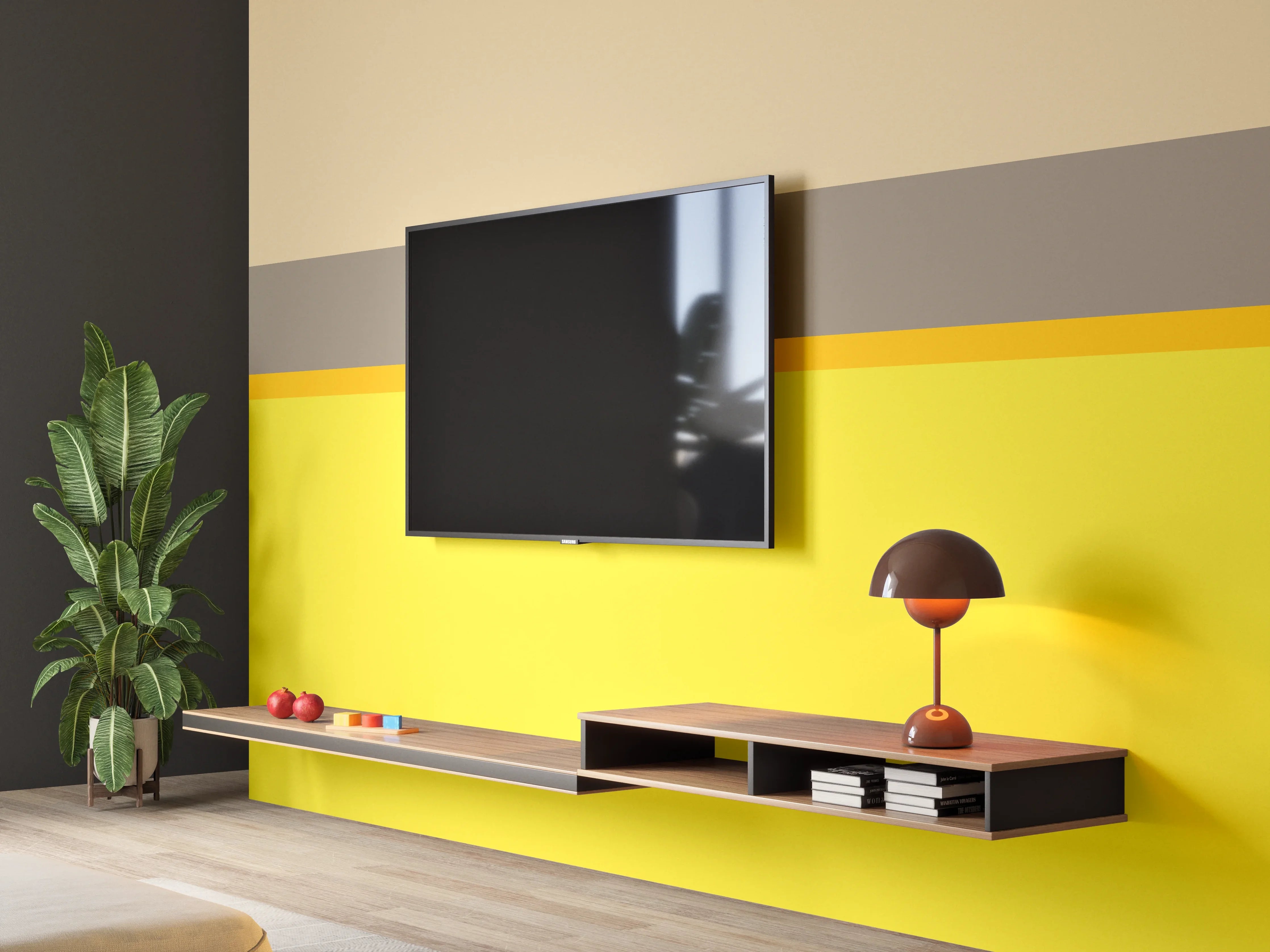 Wandverkleidung Wohnzimmer - The Yellows - Horizontal - Honey