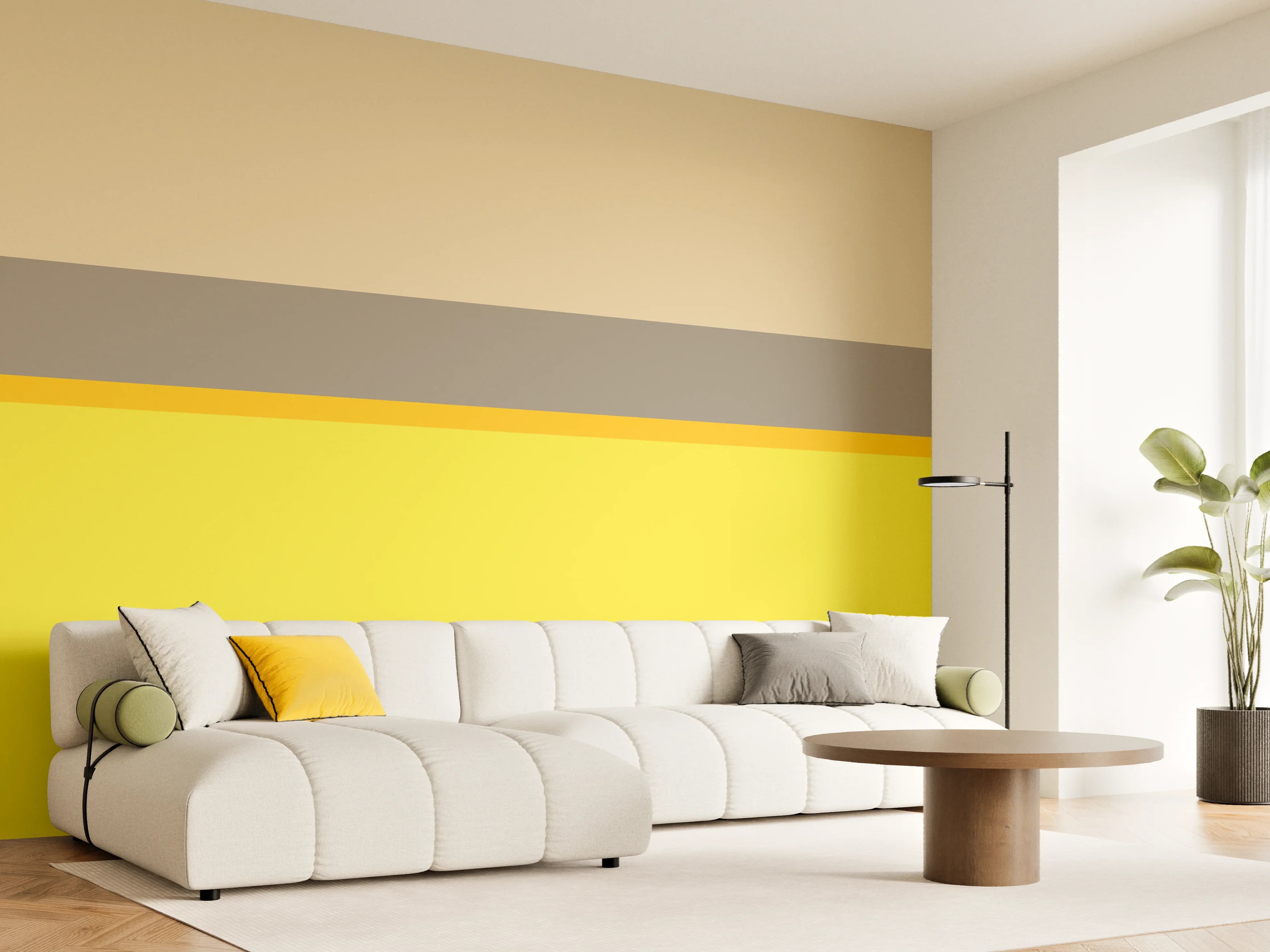 Wandverkleidung Wohnzimmer - The Yellows - Horizontal - Honey