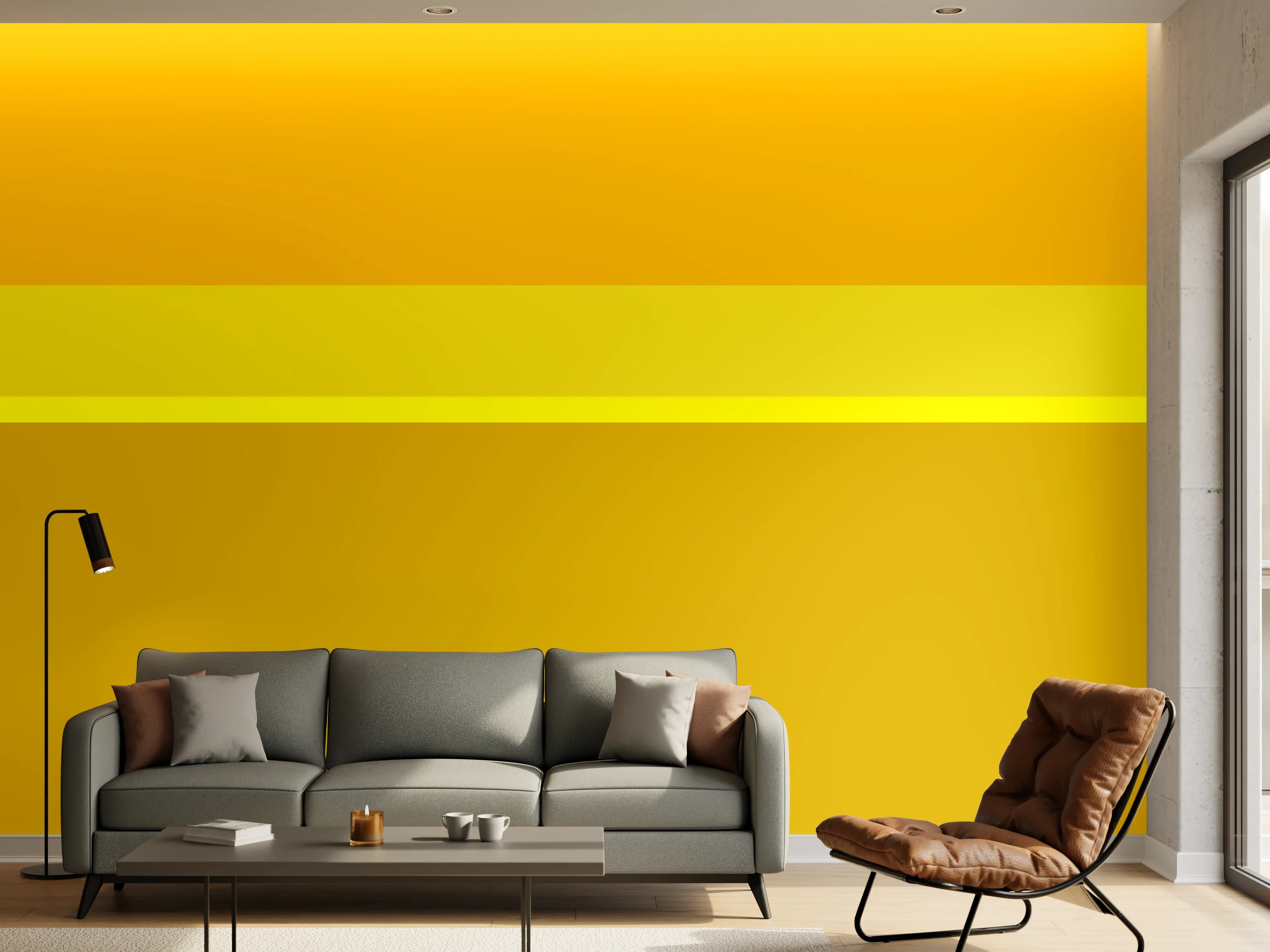 Wandverkleidung Wohnzimmer - The Yellows - Horizontal - Lemon