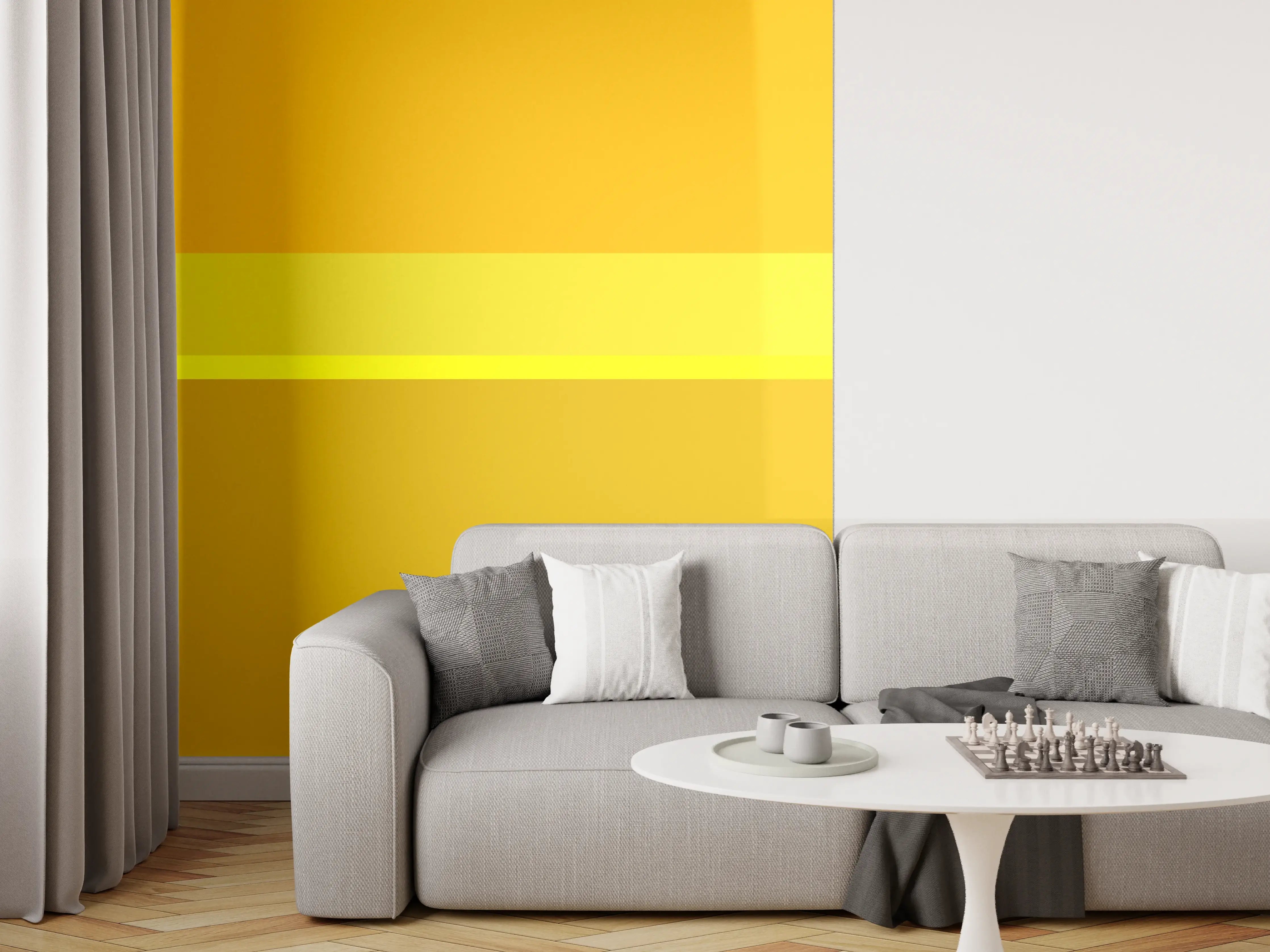 Wandverkleidung Wohnzimmer - The Yellows - Horizontal - Lemon
