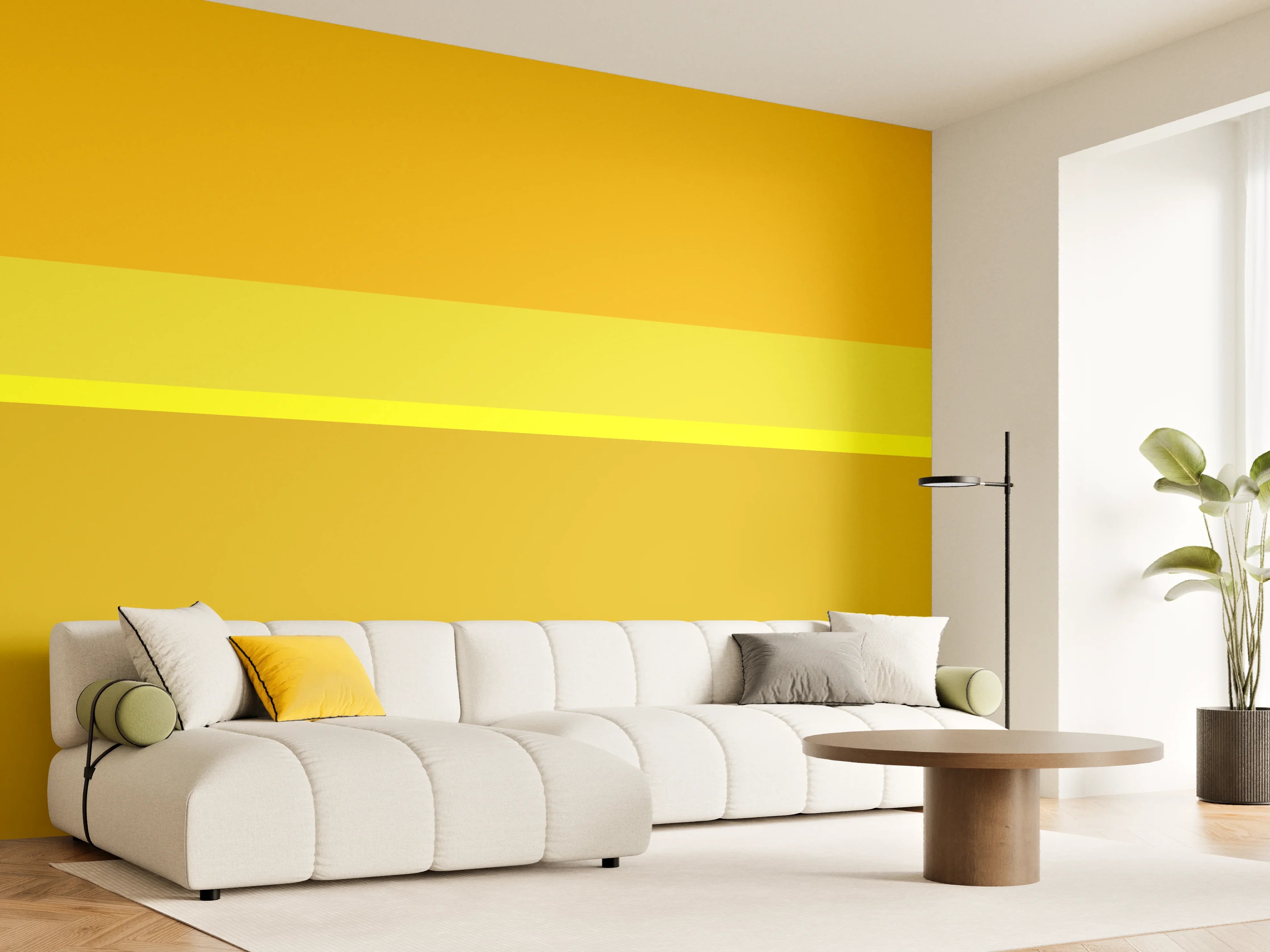 Wandverkleidung Wohnzimmer - The Yellows - Horizontal - Lemon