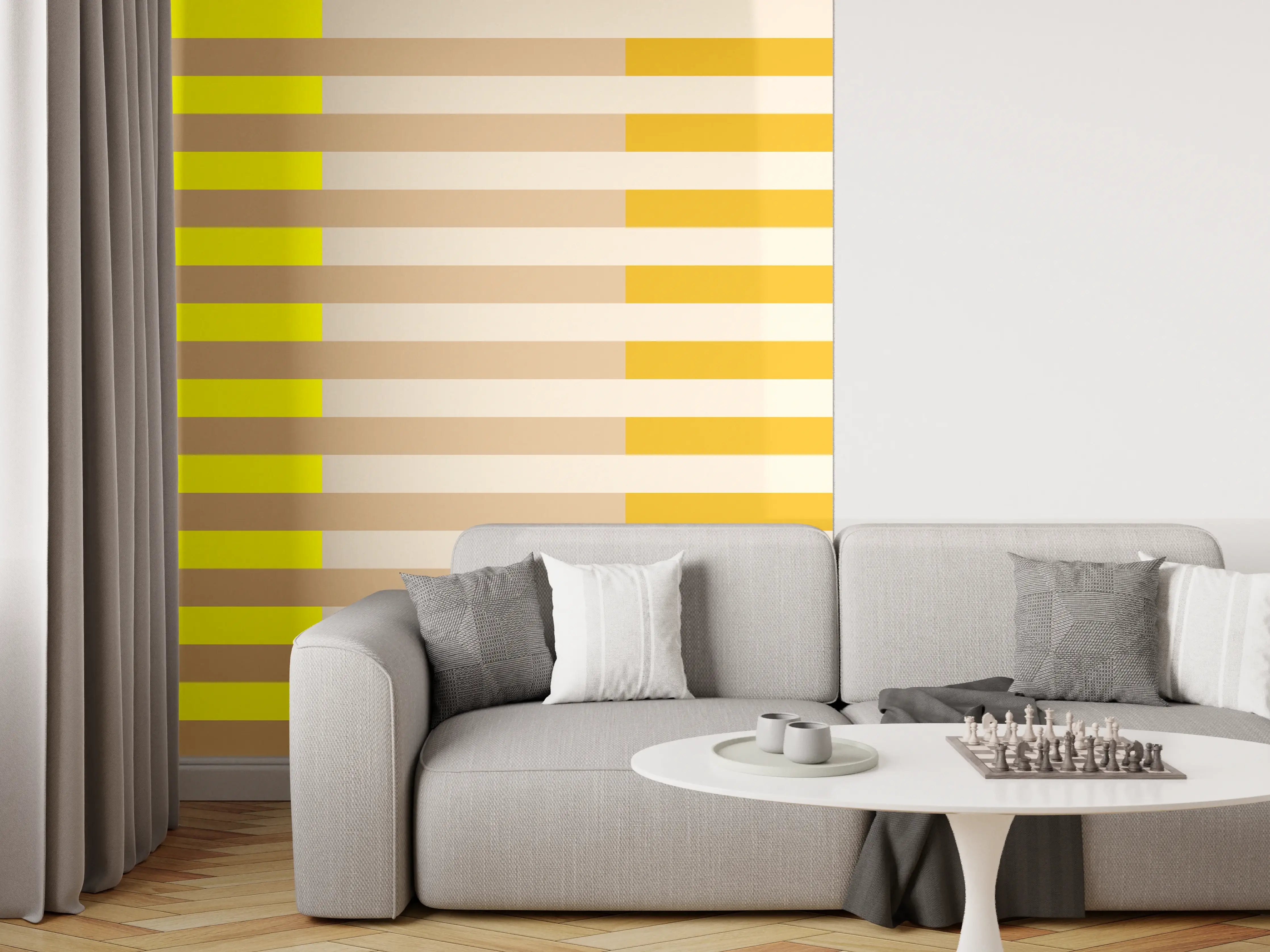Wandverkleidung Wohnzimmer - The Yellows - Multy Stripes - Buttercup