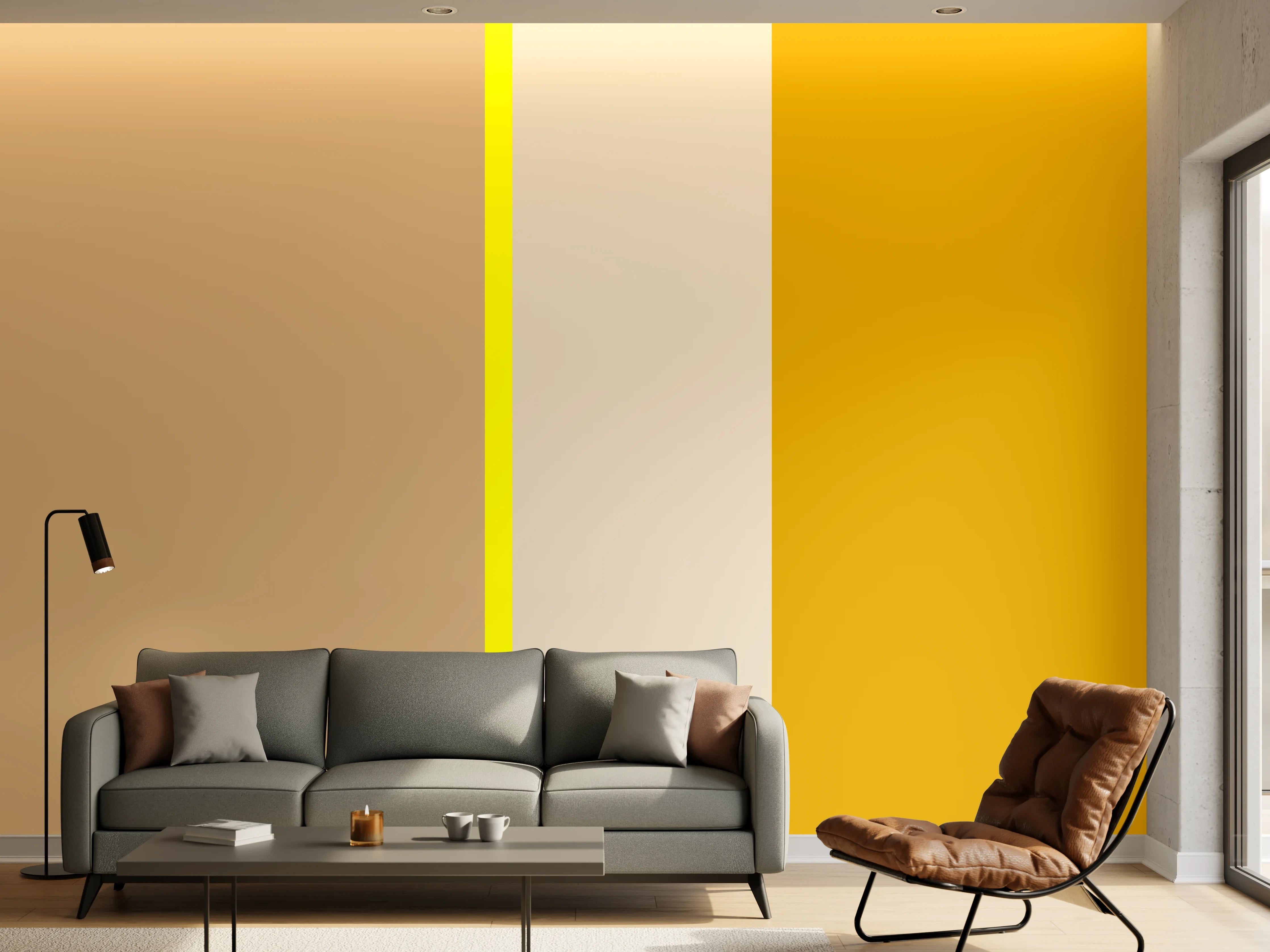 Wandverkleidung Wohnzimmer - The Yellows - Vertical - Buttercup