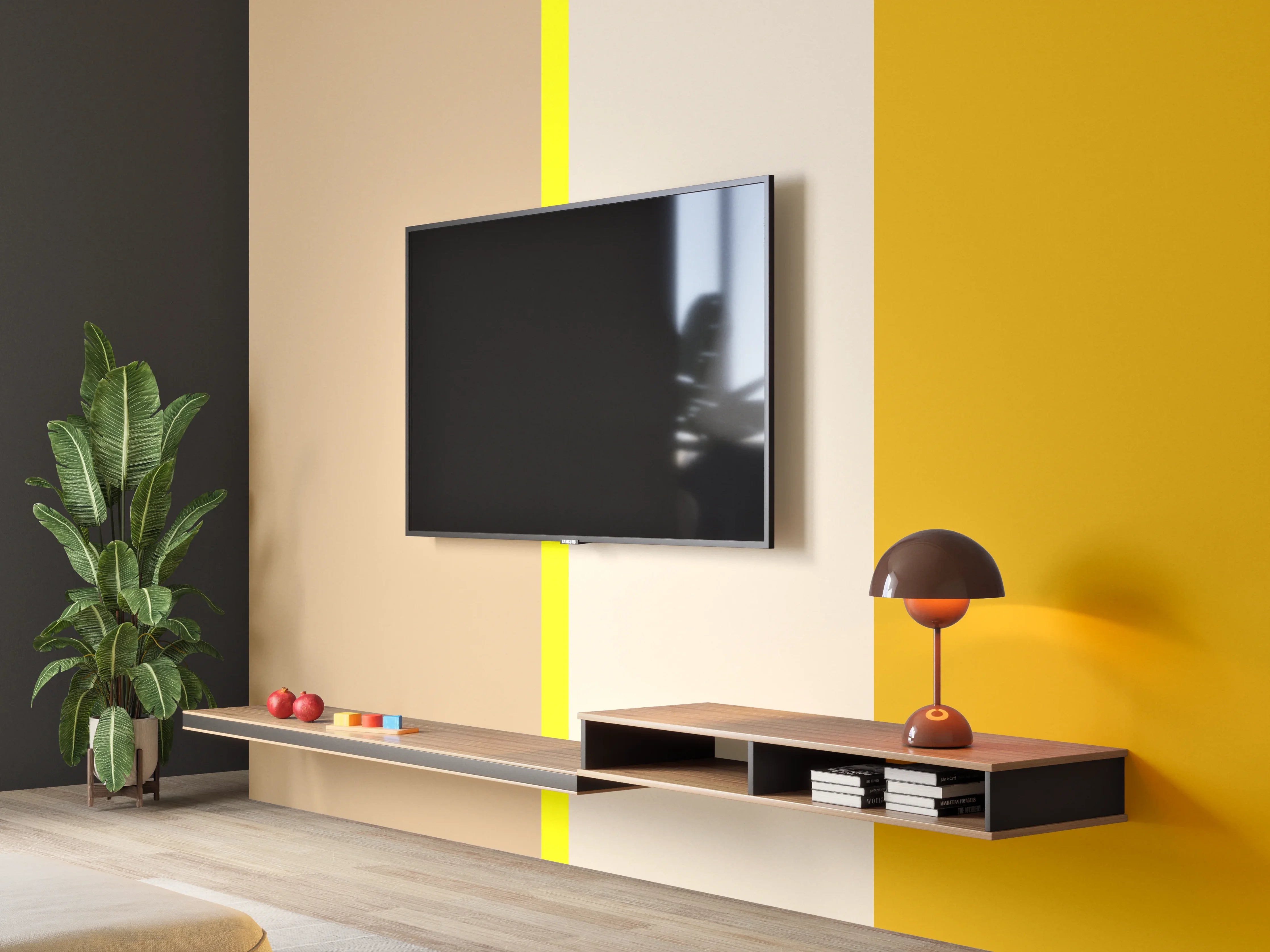 Wandverkleidung Wohnzimmer - The Yellows - Vertical - Buttercup
