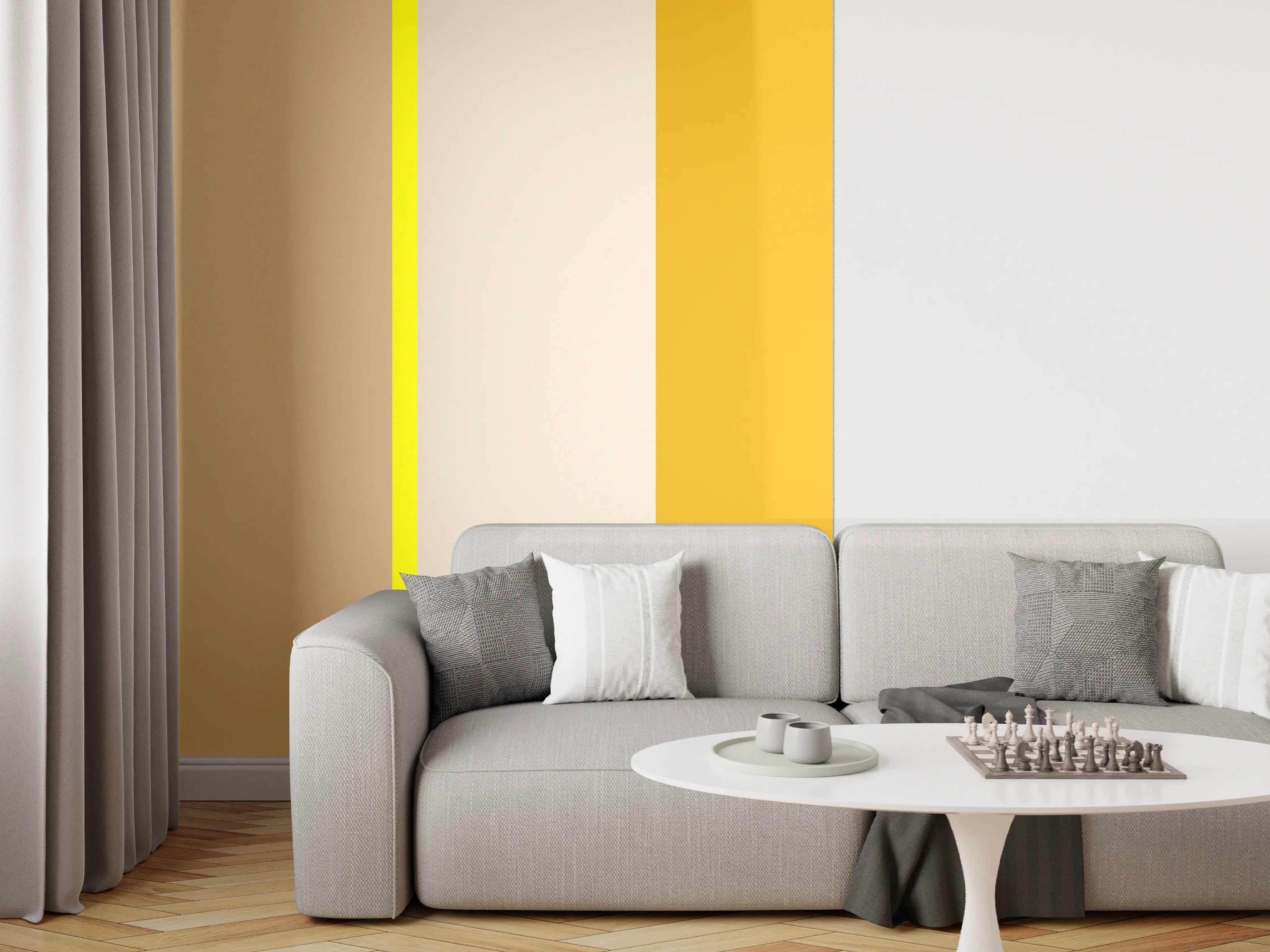 Wandverkleidung Wohnzimmer - The Yellows - Vertical - Buttercup