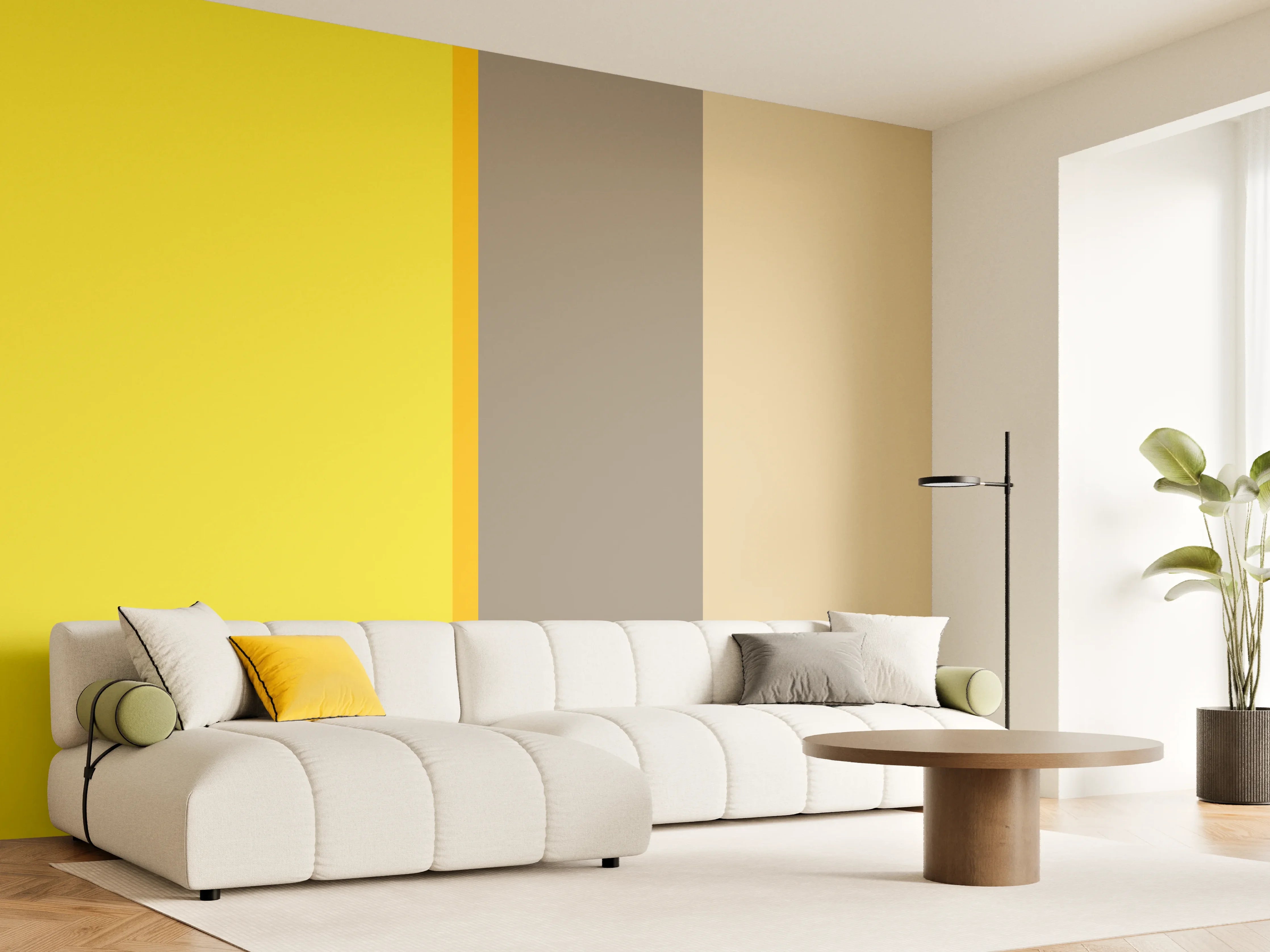 Wandverkleidung Wohnzimmer - The Yellows - Vertical - Honey