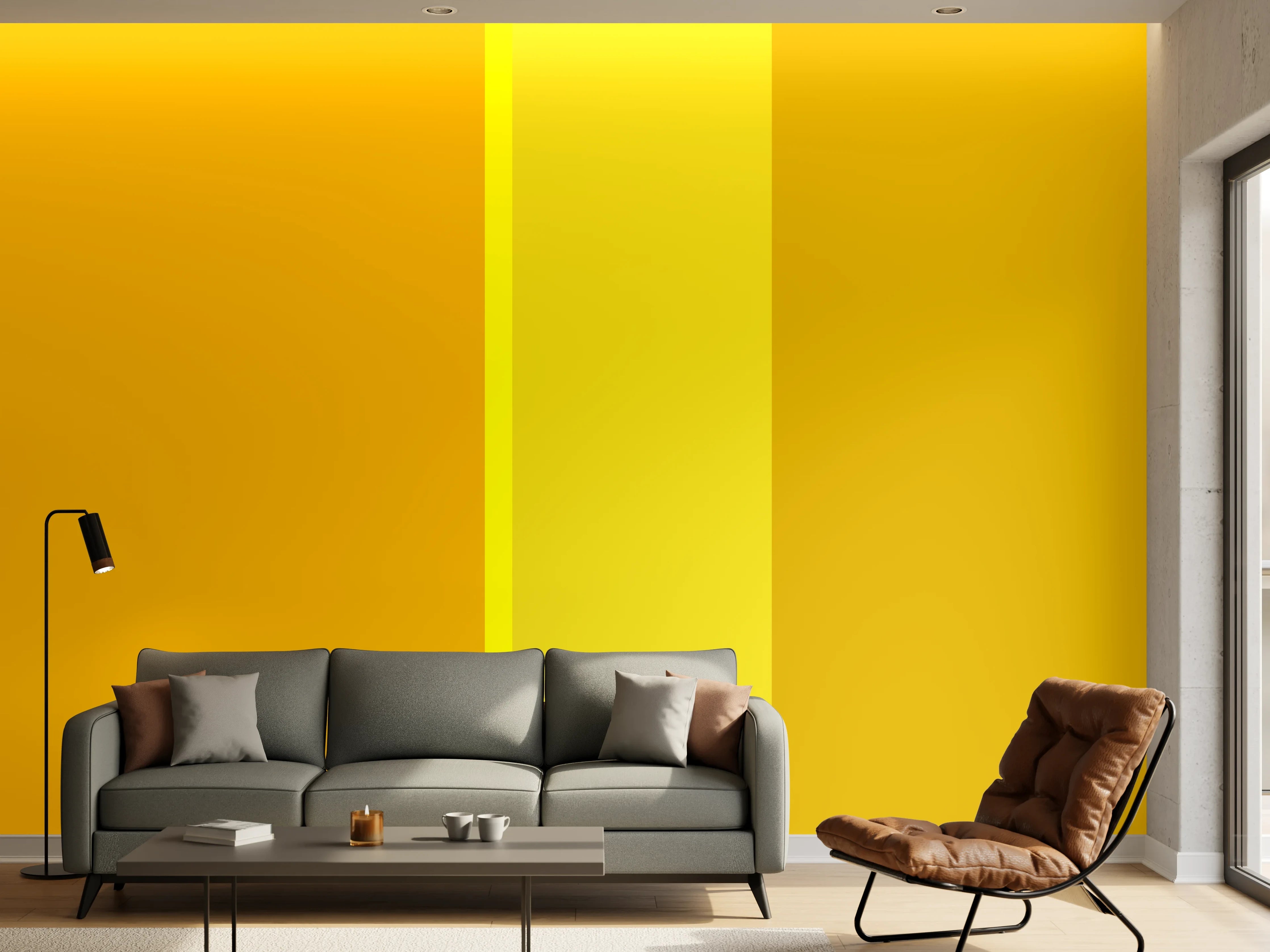 Wandverkleidung Wohnzimmer - The Yellows - Vertical - Lemon