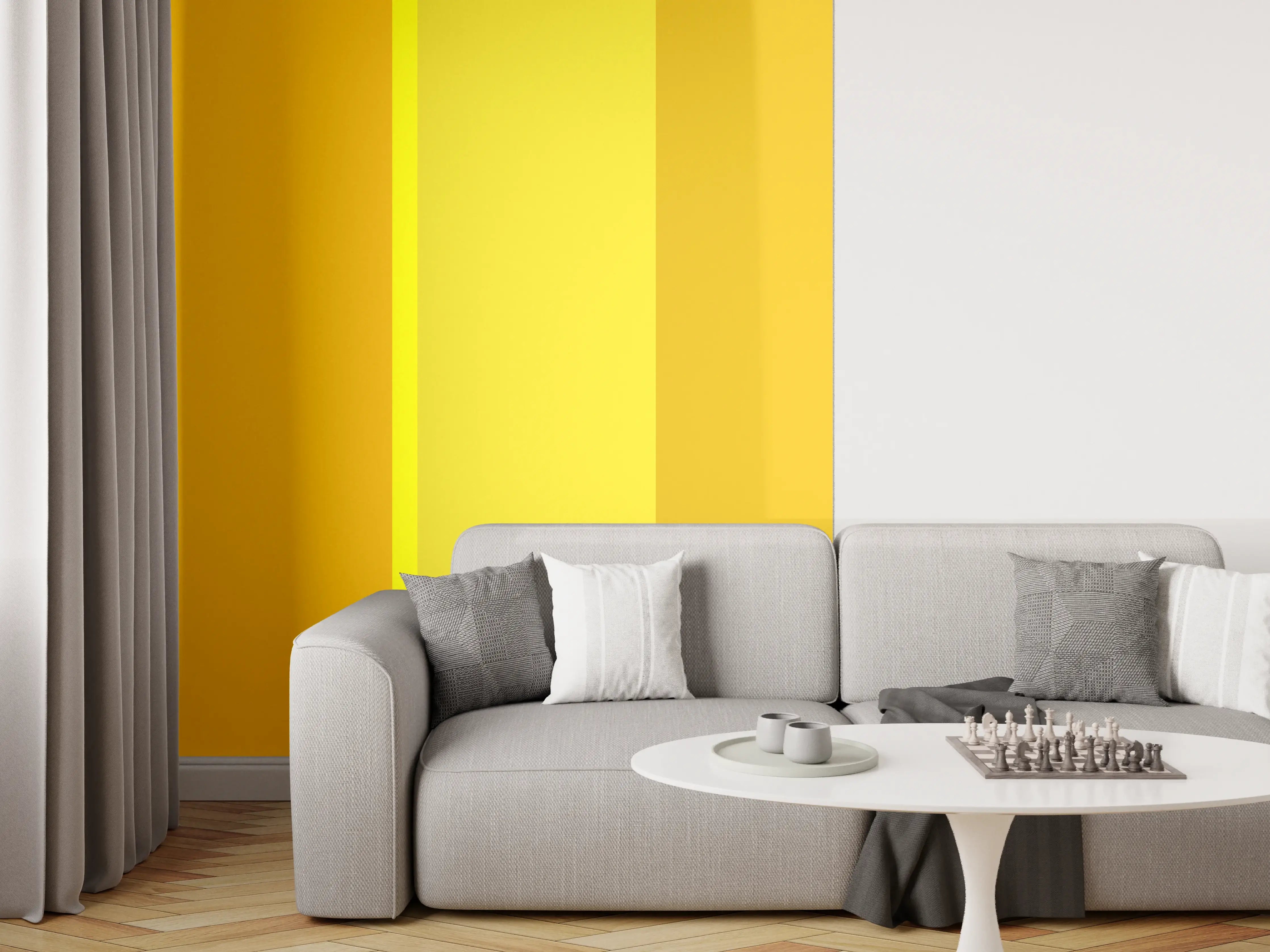 Wandverkleidung Wohnzimmer - The Yellows - Vertical - Lemon
