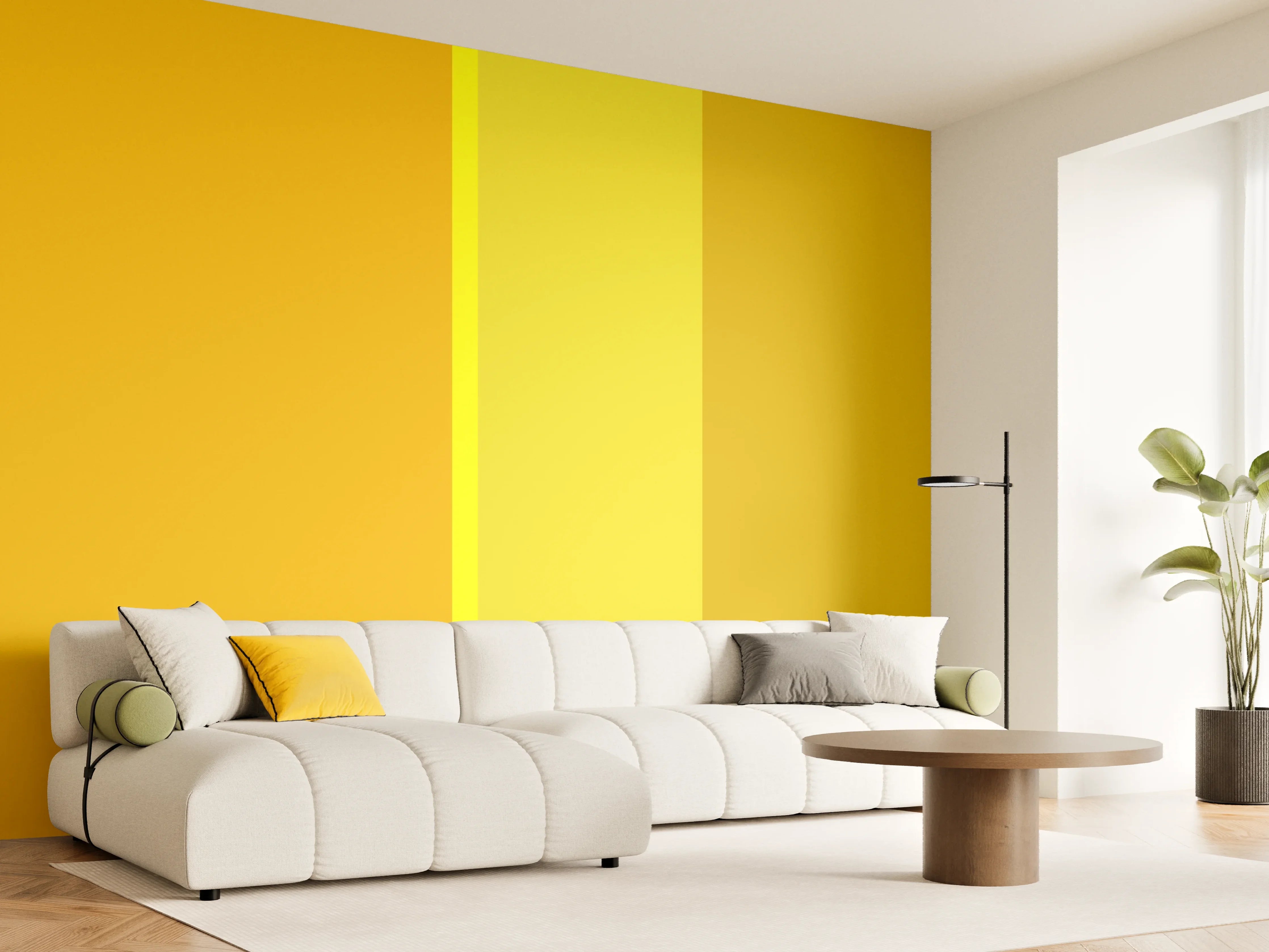 Wandverkleidung Wohnzimmer - The Yellows - Vertical - Lemon