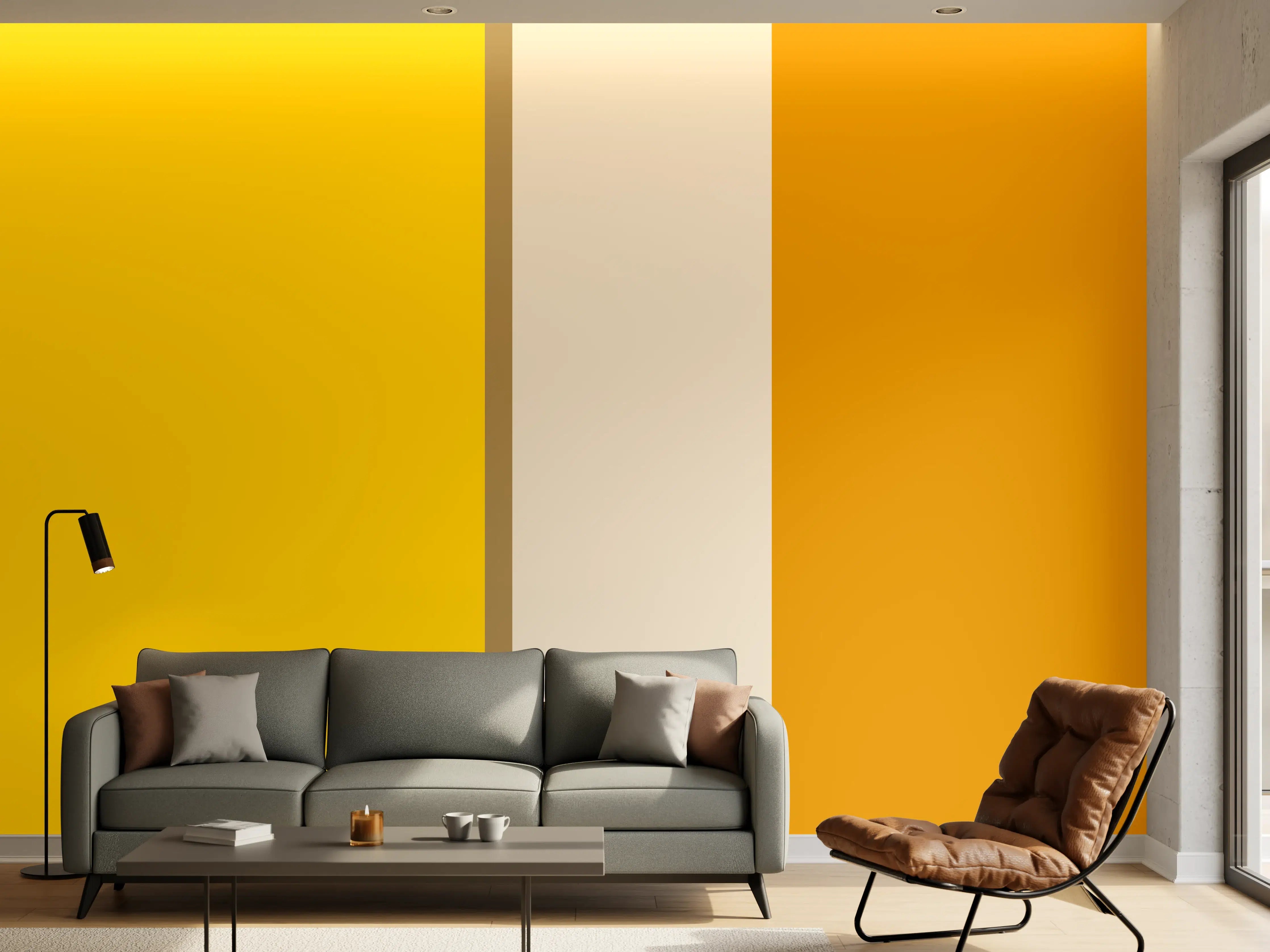 Wandverkleidung Wohnzimmer - The Yellows - Vertical - Saffron