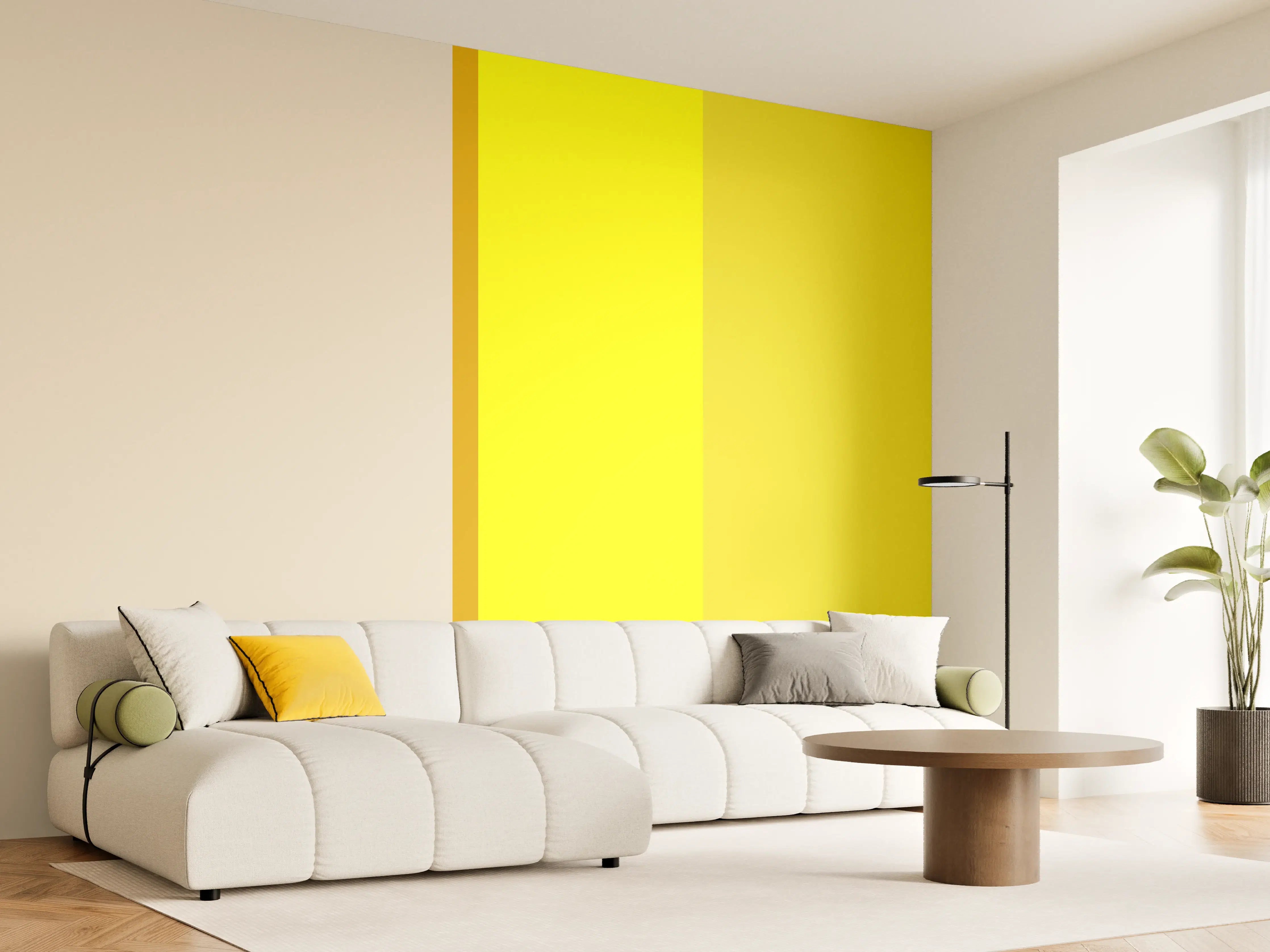 Wandverkleidung Wohnzimmer - The Yellows - Vertical - Vanilla