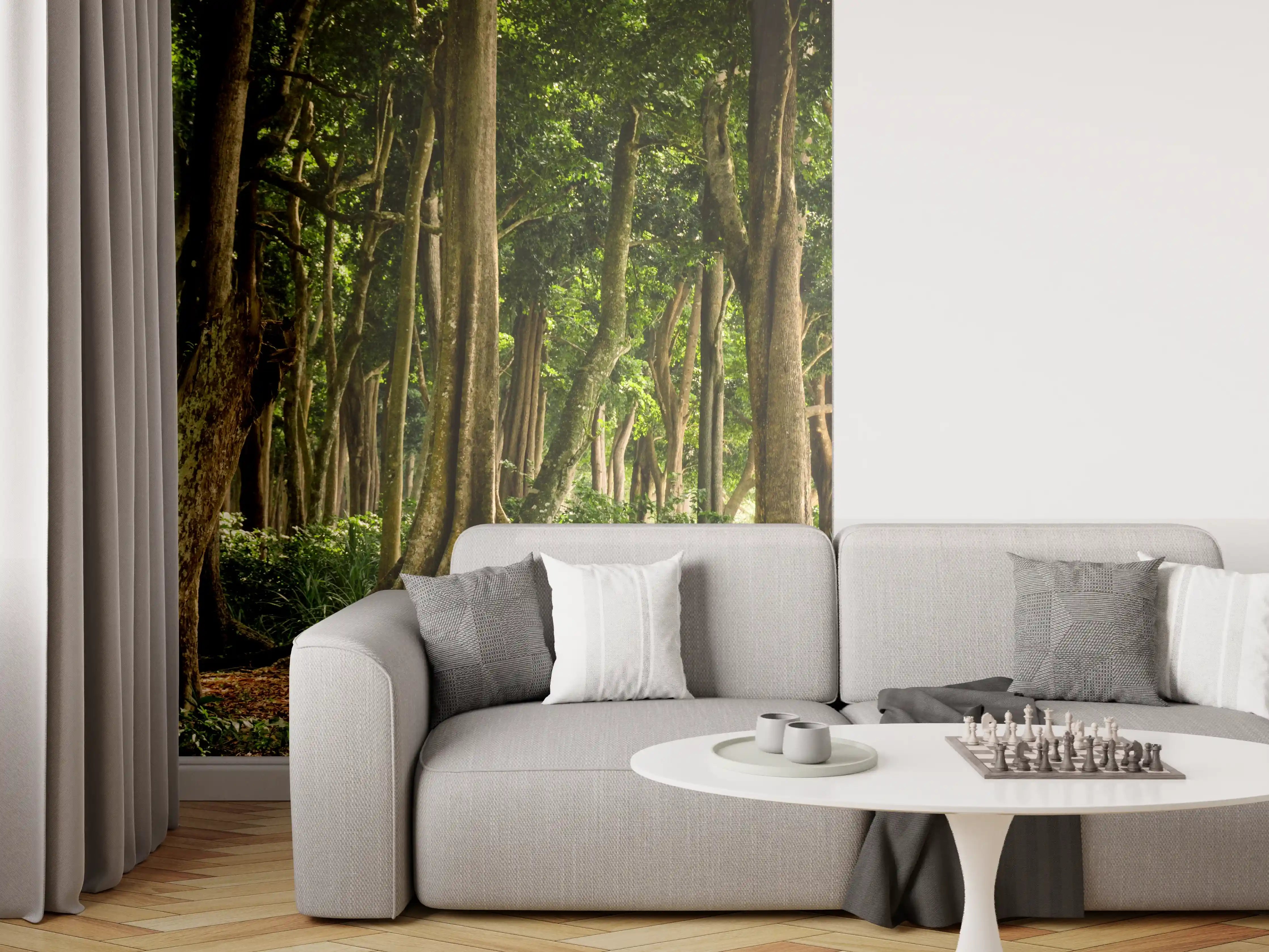 Wandverkleidung Wohnzimmer - Tropischer Wald auf der Insel Havelock