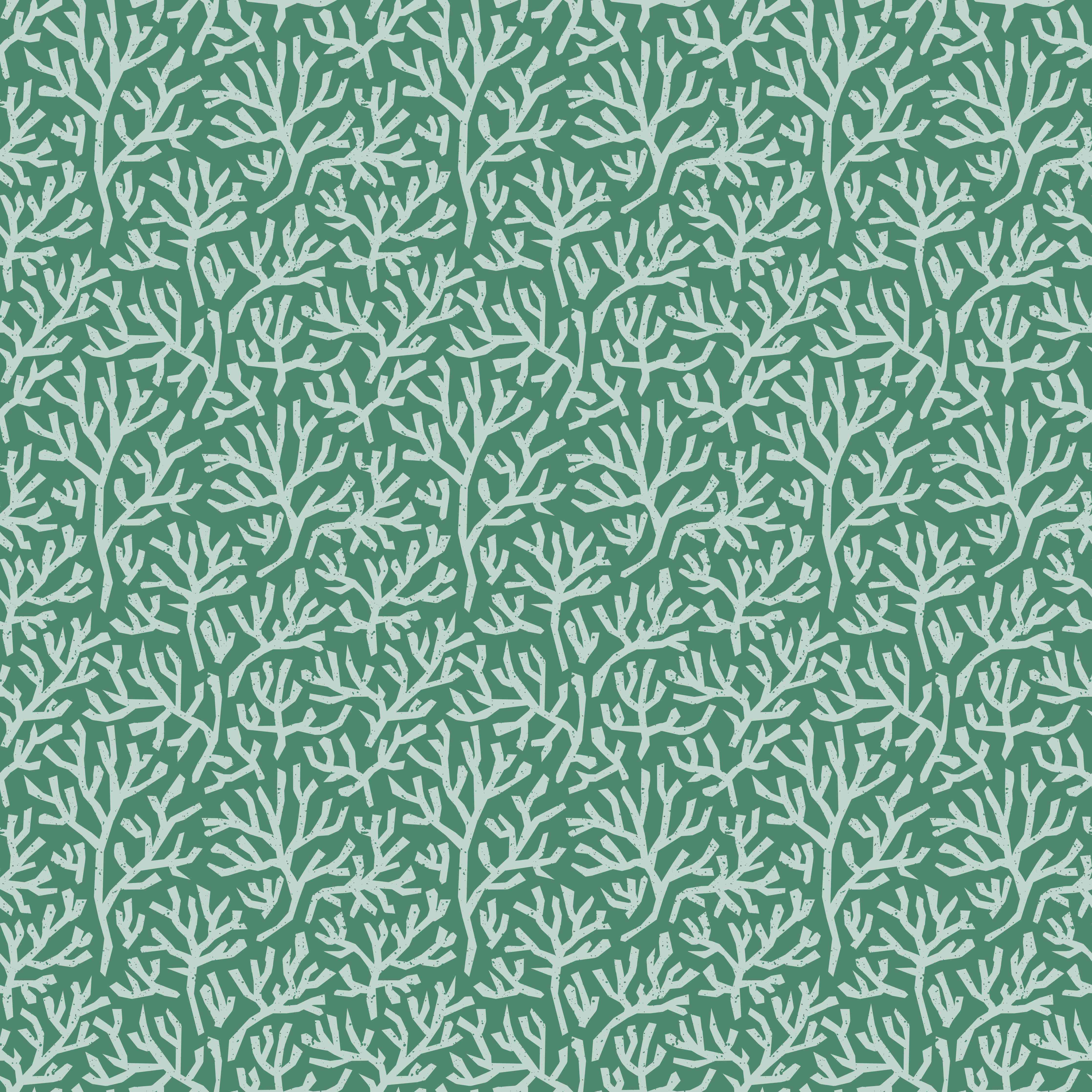 Wandverkleidung Wohnzimmer-Türkis Korallen Minimal-Muster