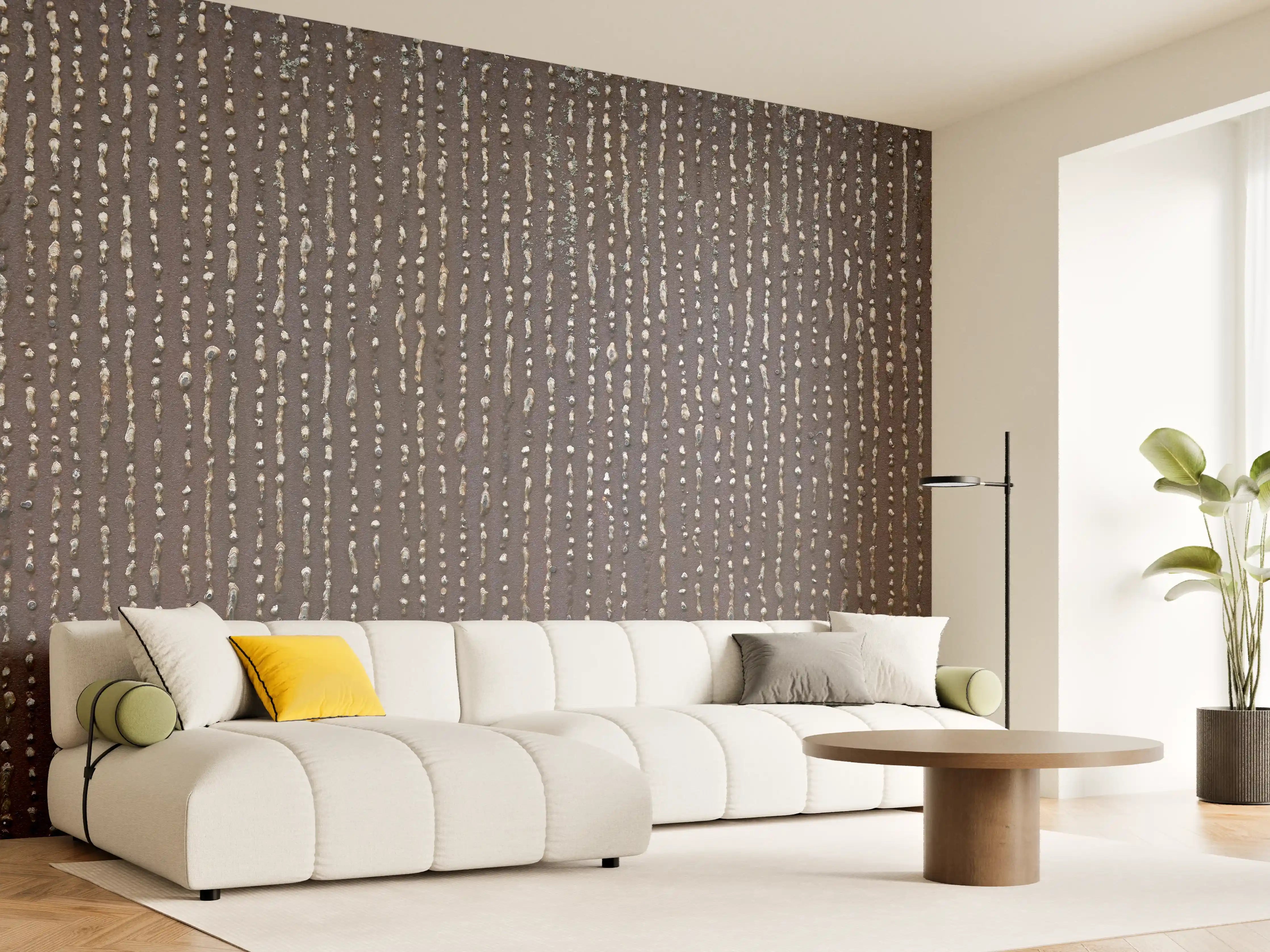Wandverkleidung Wohnzimmer - Ungewöhnliche Tropfenstruktur