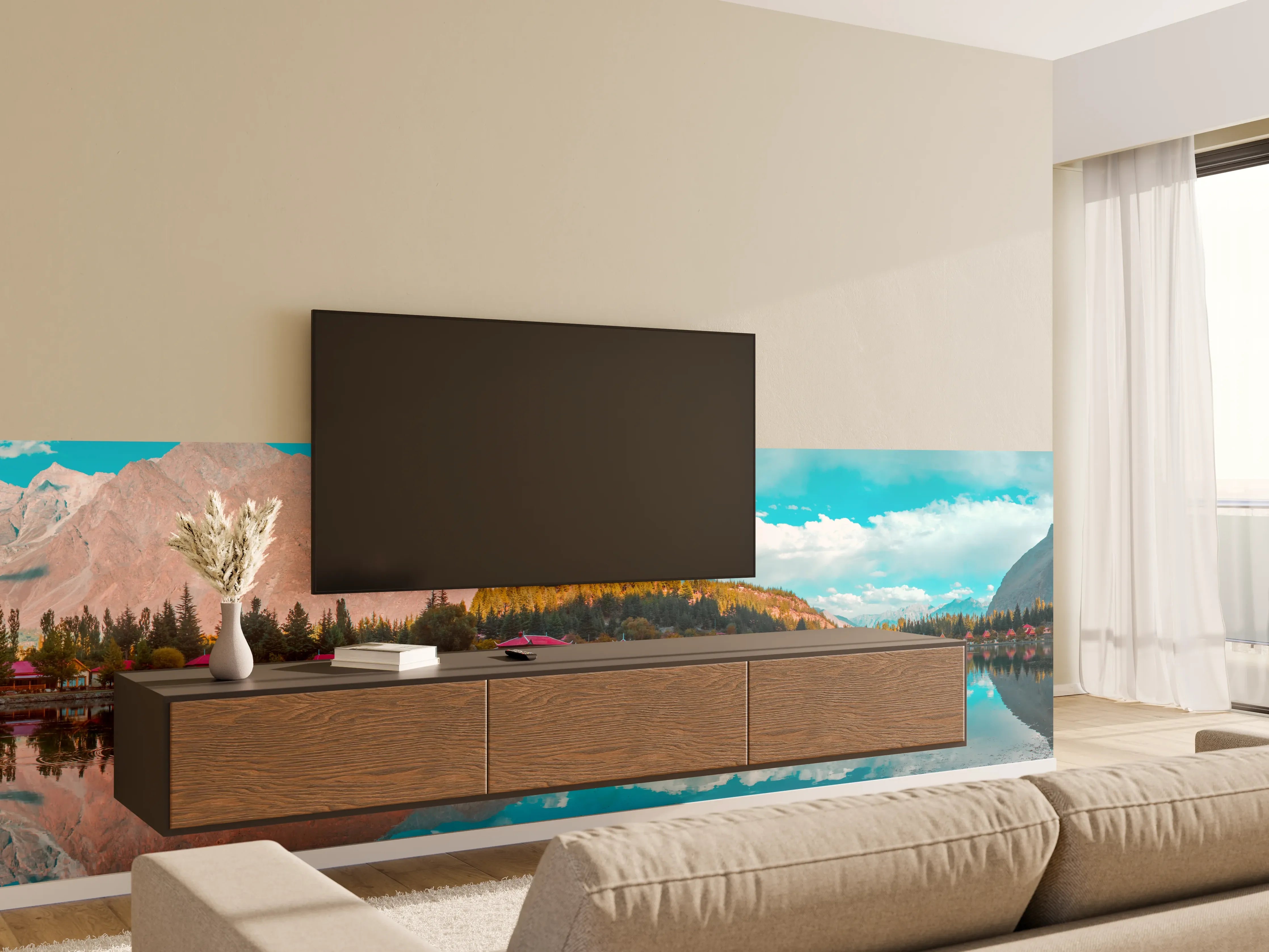 Wandverkleidung Wohnzimmer - Unterer Kachura-See
