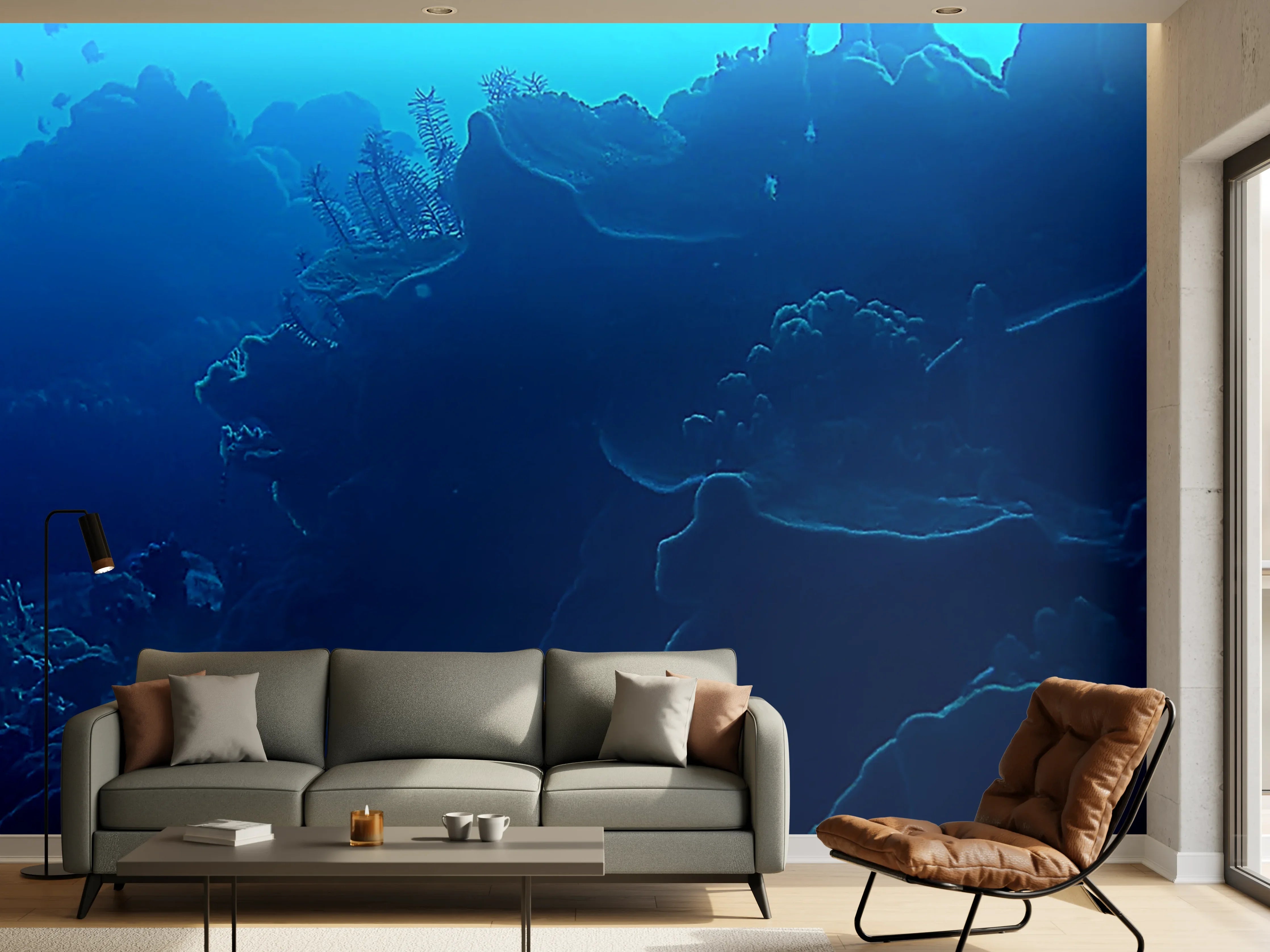 Wandverkleidung Wohnzimmer - Unterwasserwelt: Faszinierende Tiefsee
