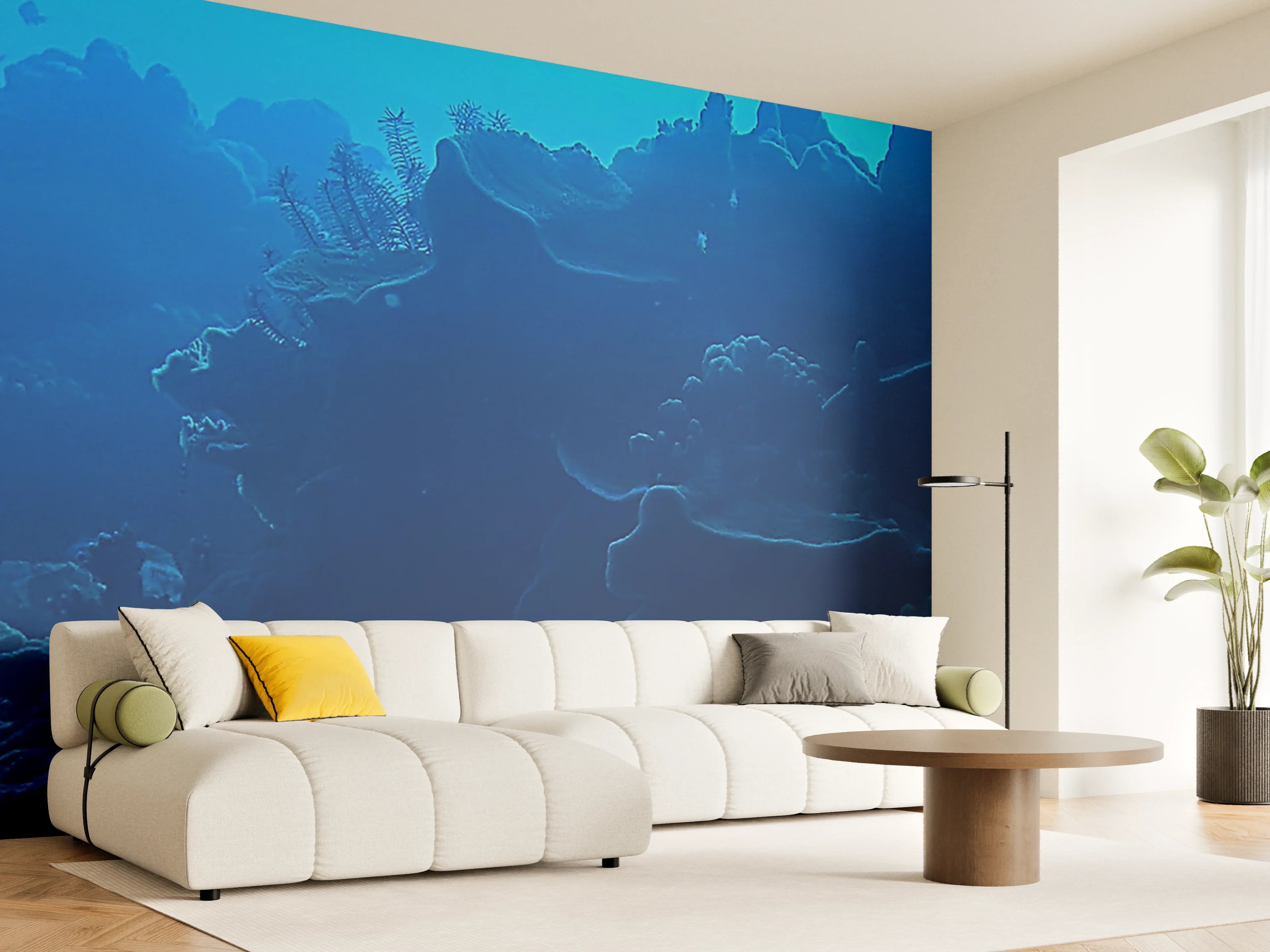 Wandverkleidung Wohnzimmer - Unterwasserwelt: Faszinierende Tiefsee