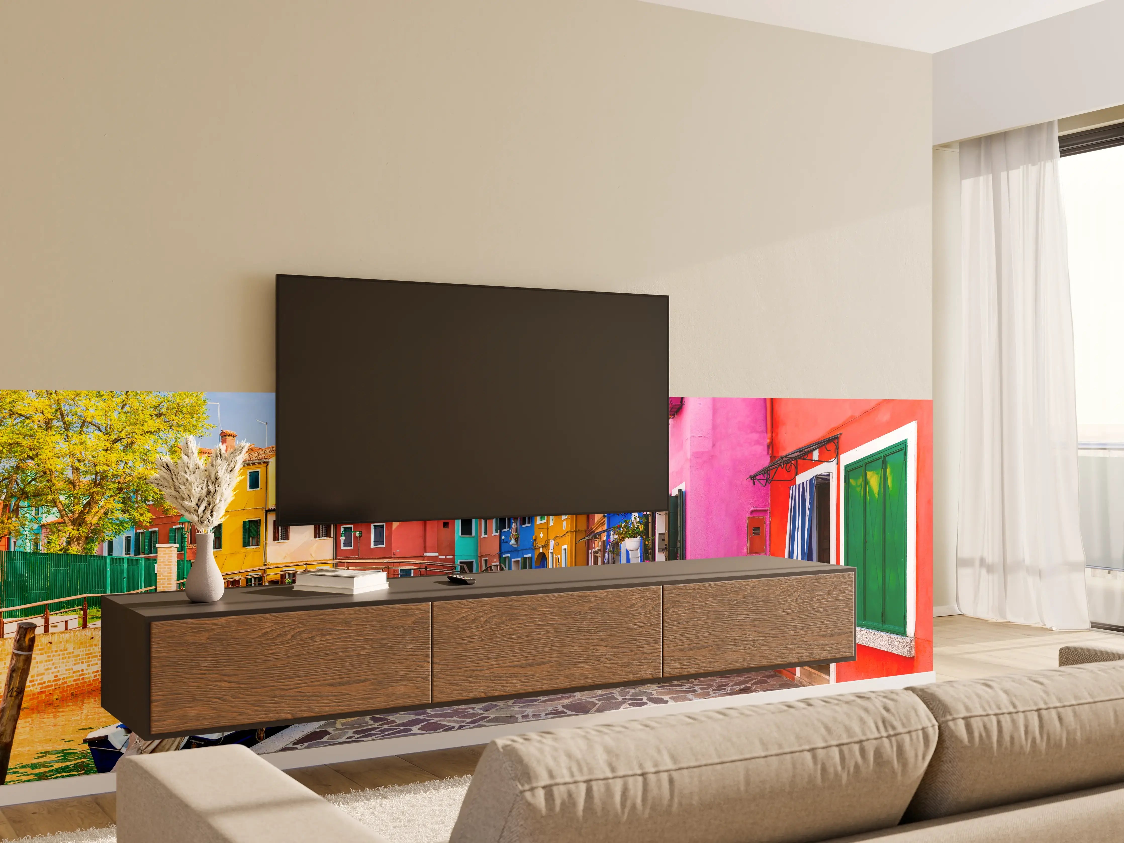 Wandverkleidung Wohnzimmer - Venedig - traditionelle Fischerstadt