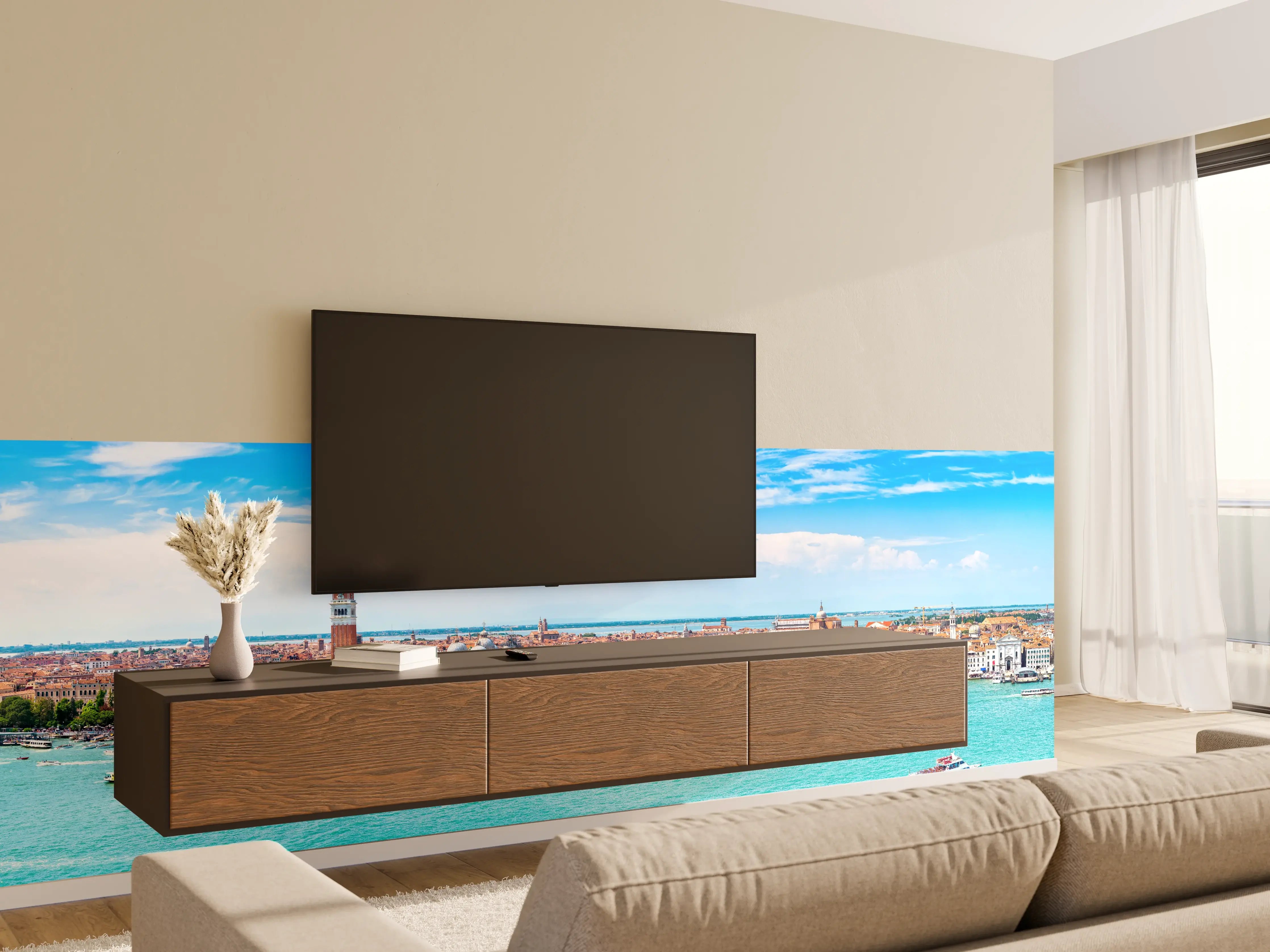 Wandverkleidung Wohnzimmer - Venedig Panoramaluftaufnahme