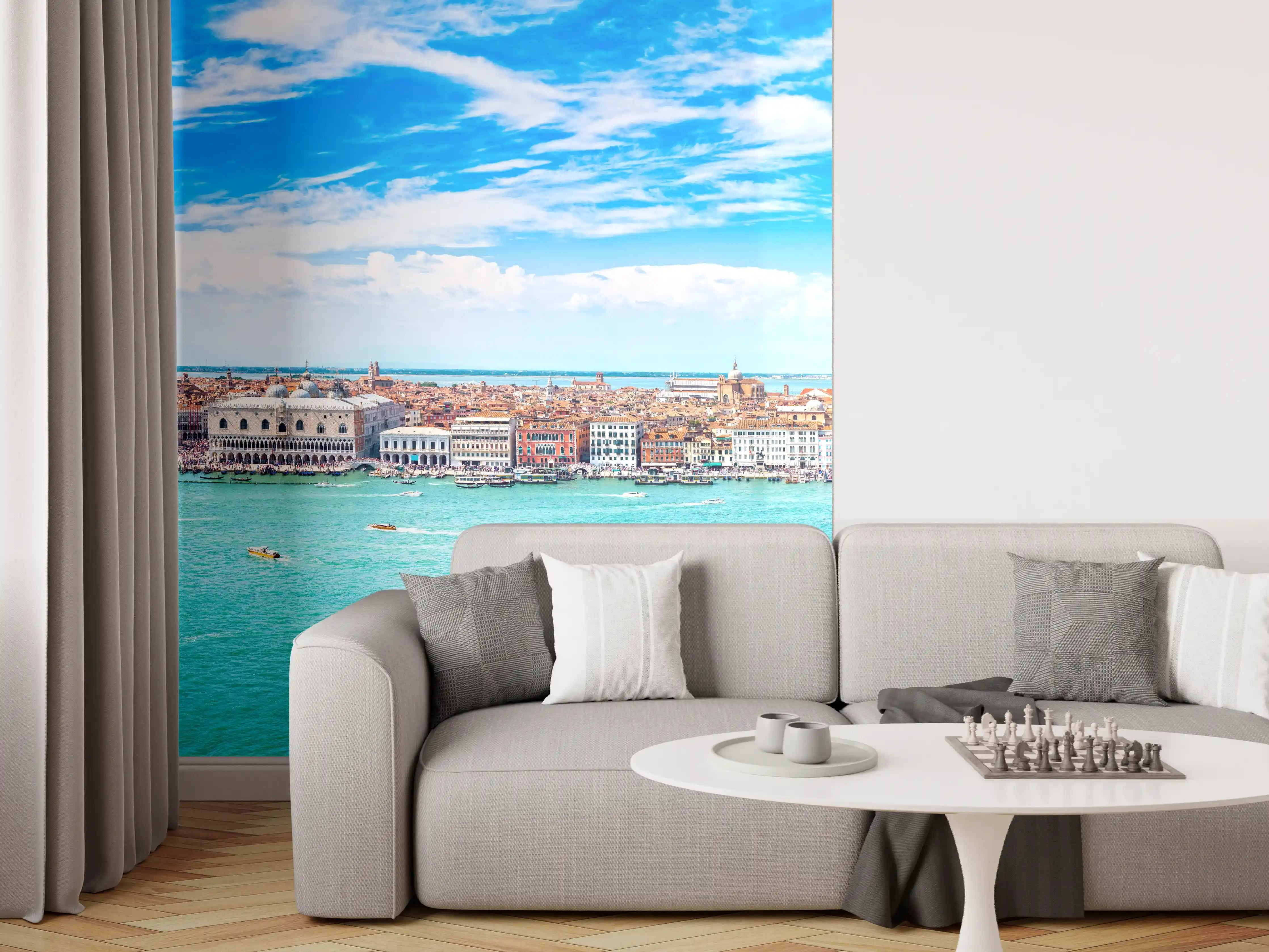 Wandverkleidung Wohnzimmer - Venedig Panoramaluftaufnahme