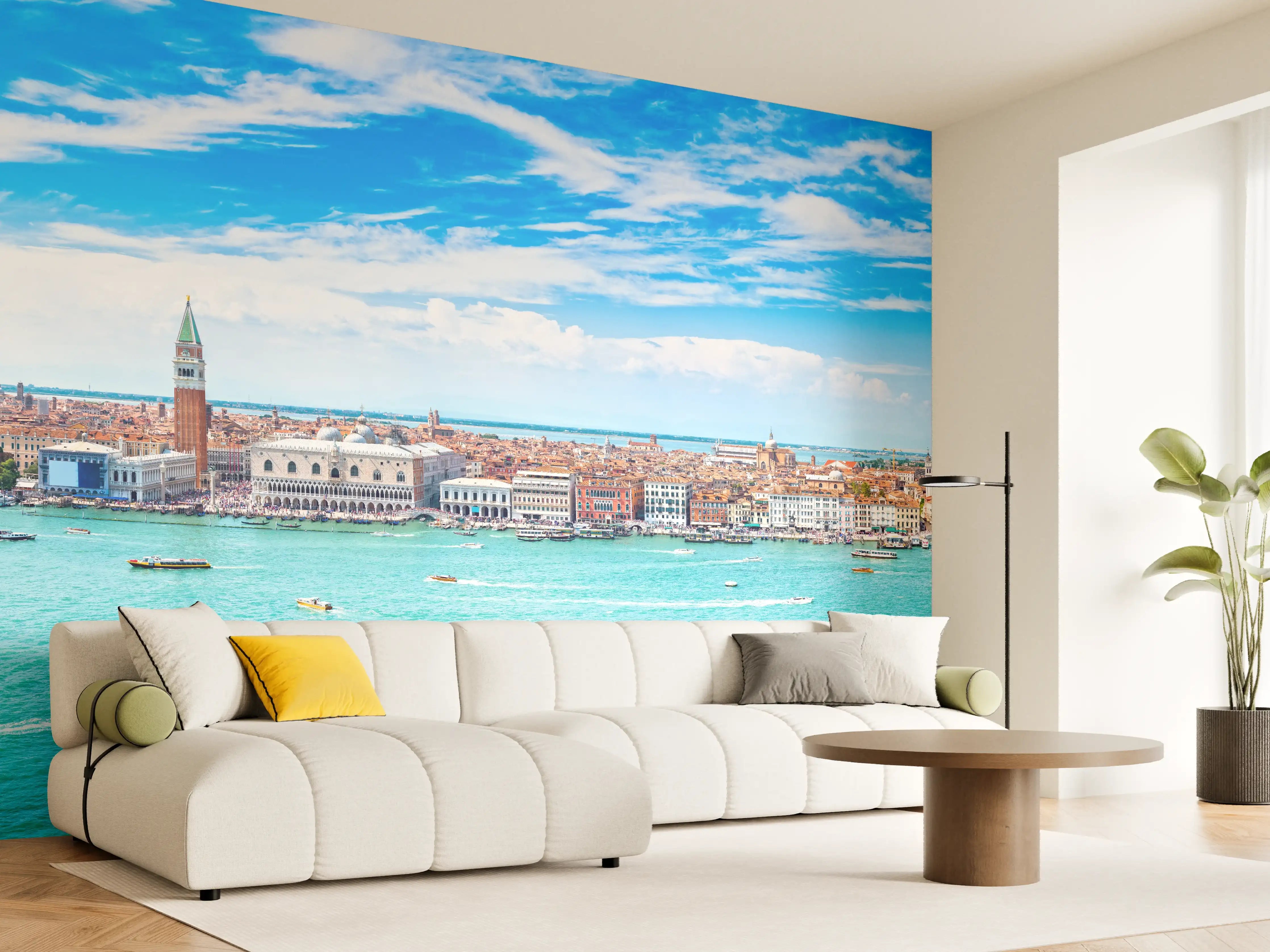 Wandverkleidung Wohnzimmer - Venedig Panoramaluftaufnahme