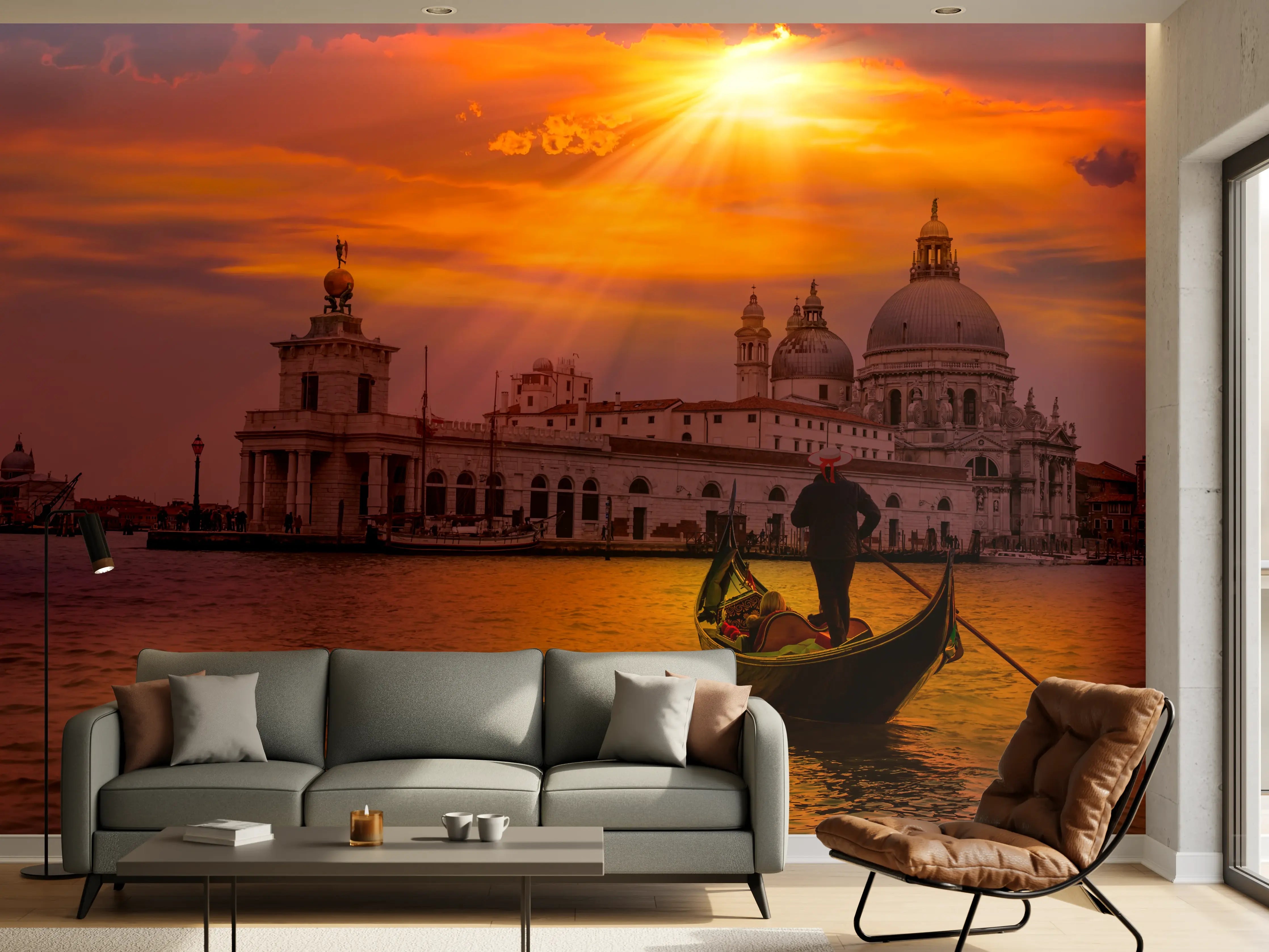 Wandverkleidung Wohnzimmer - Venetian Sunset Over San Giorgio Maggiore