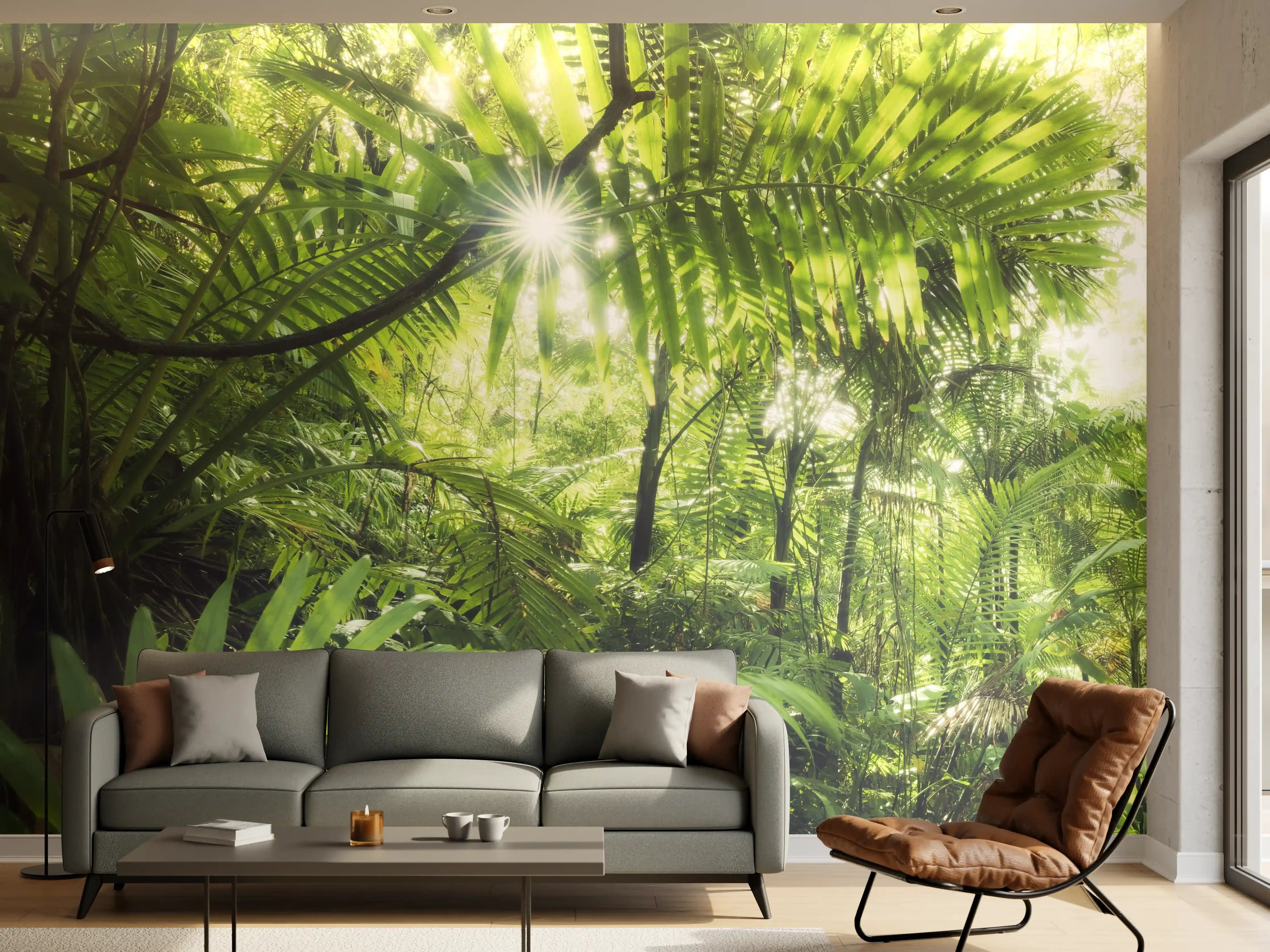 Wandverkleidung Wohnzimmer - Verborgene Schatten im Sonnenstrahl