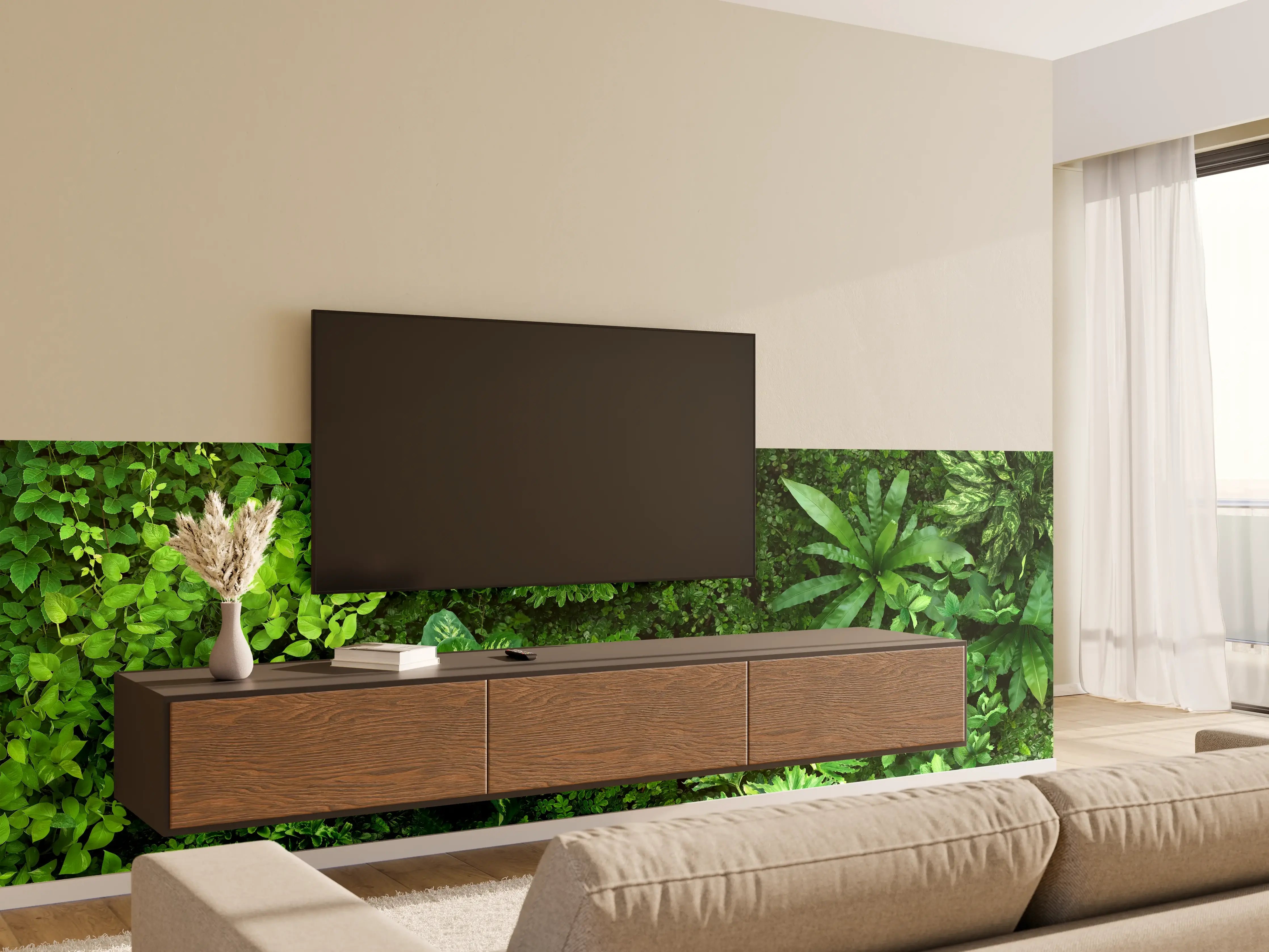 Wandverkleidung Wohnzimmer - Verschlungene Dschungelwelt