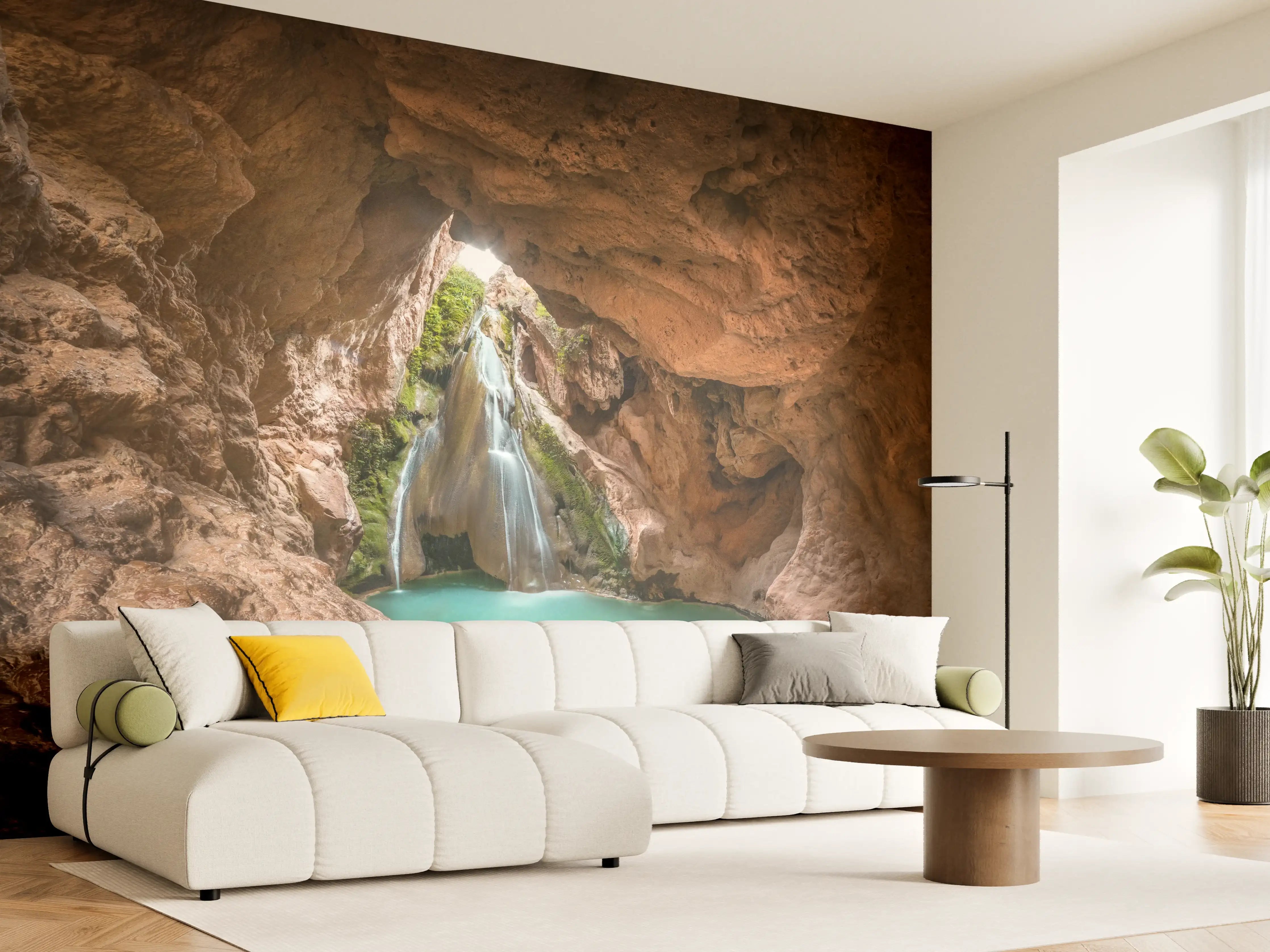 Wandverkleidung Wohnzimmer - Versteckte Wasserhöhle