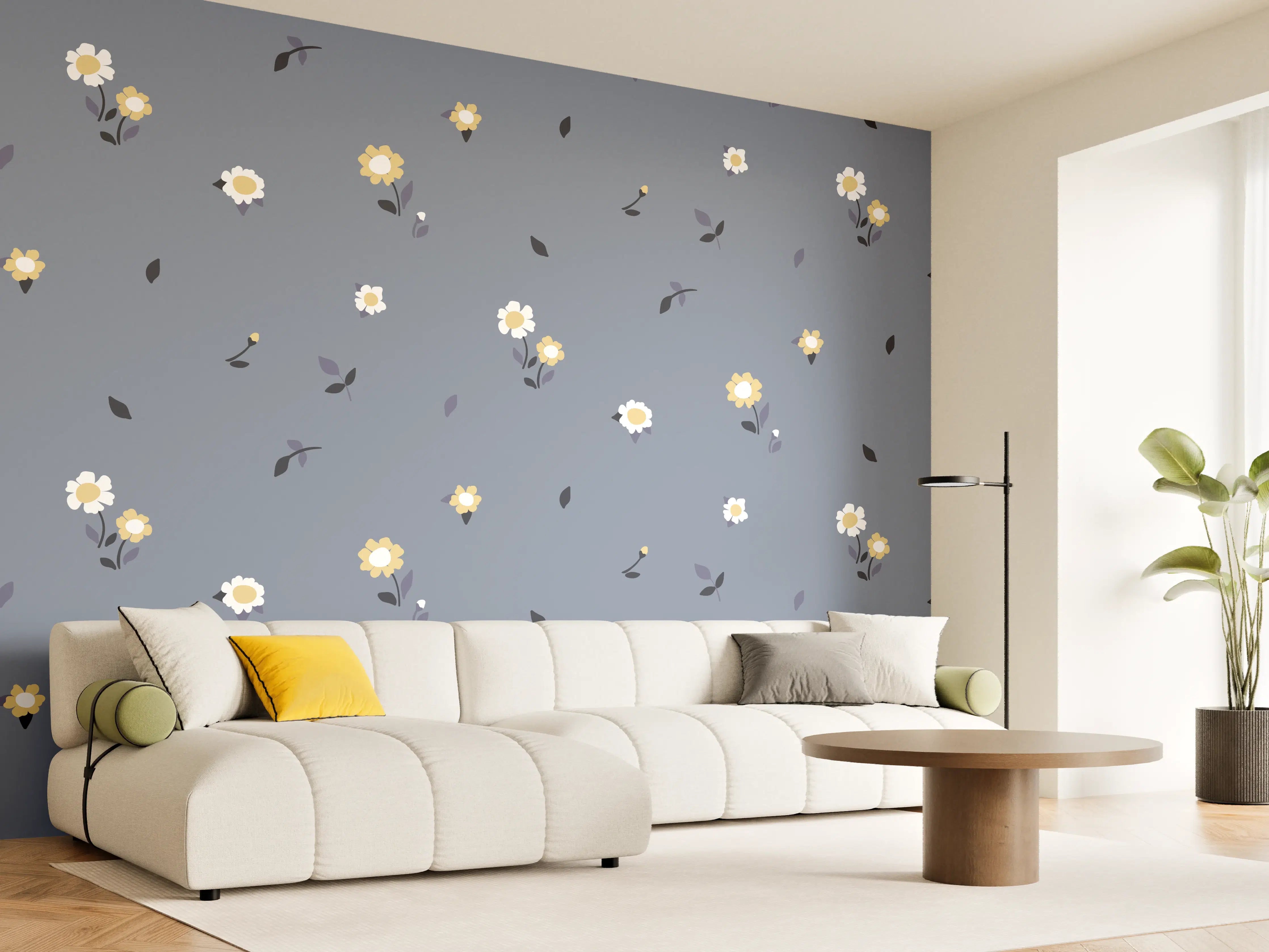Wandverkleidung Wohnzimmer - Vintage Bloom Ditsy Blumenmuster
