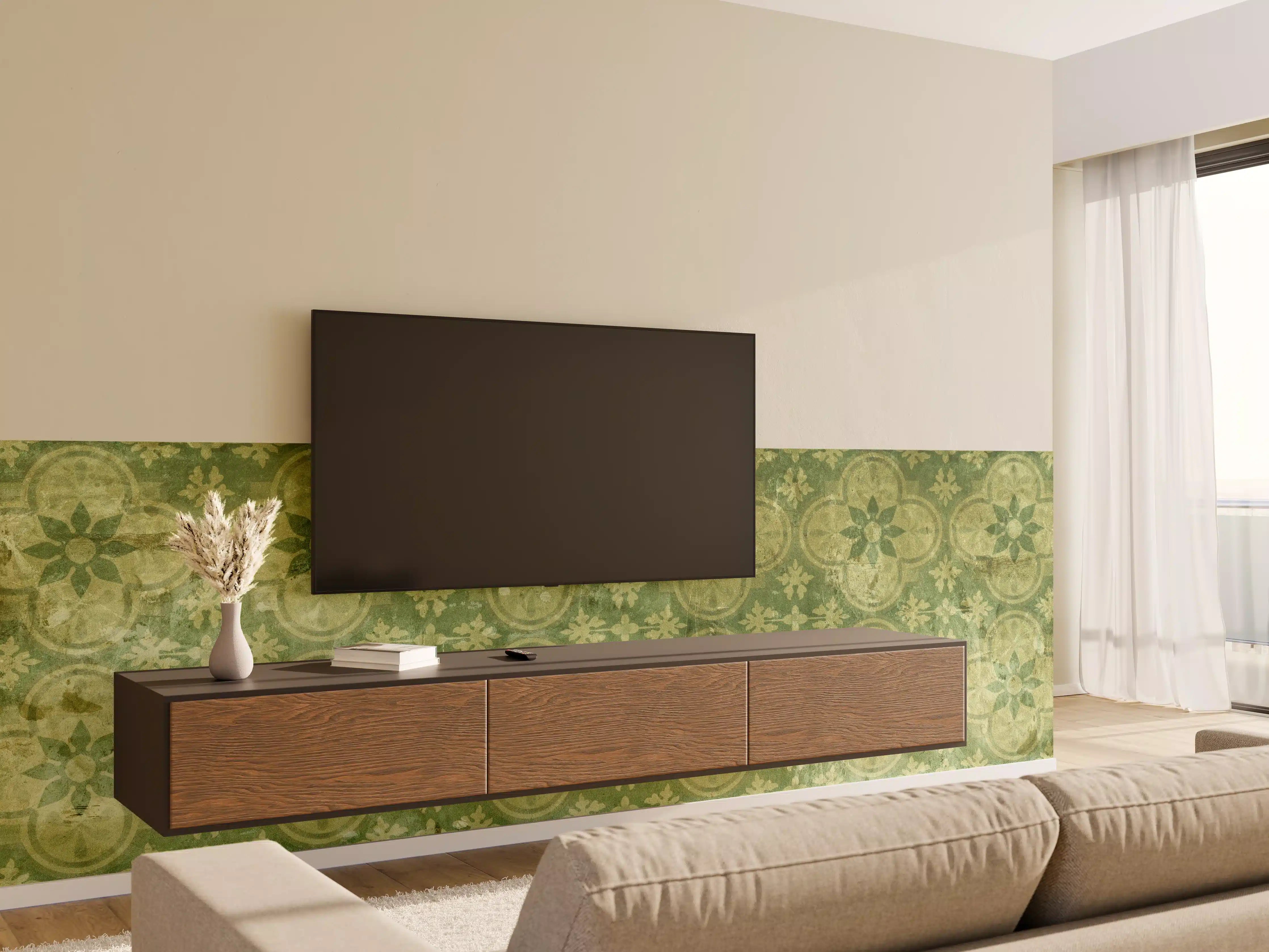 Wandverkleidung Wohnzimmer - Vintage Retro Mosaikfliesen