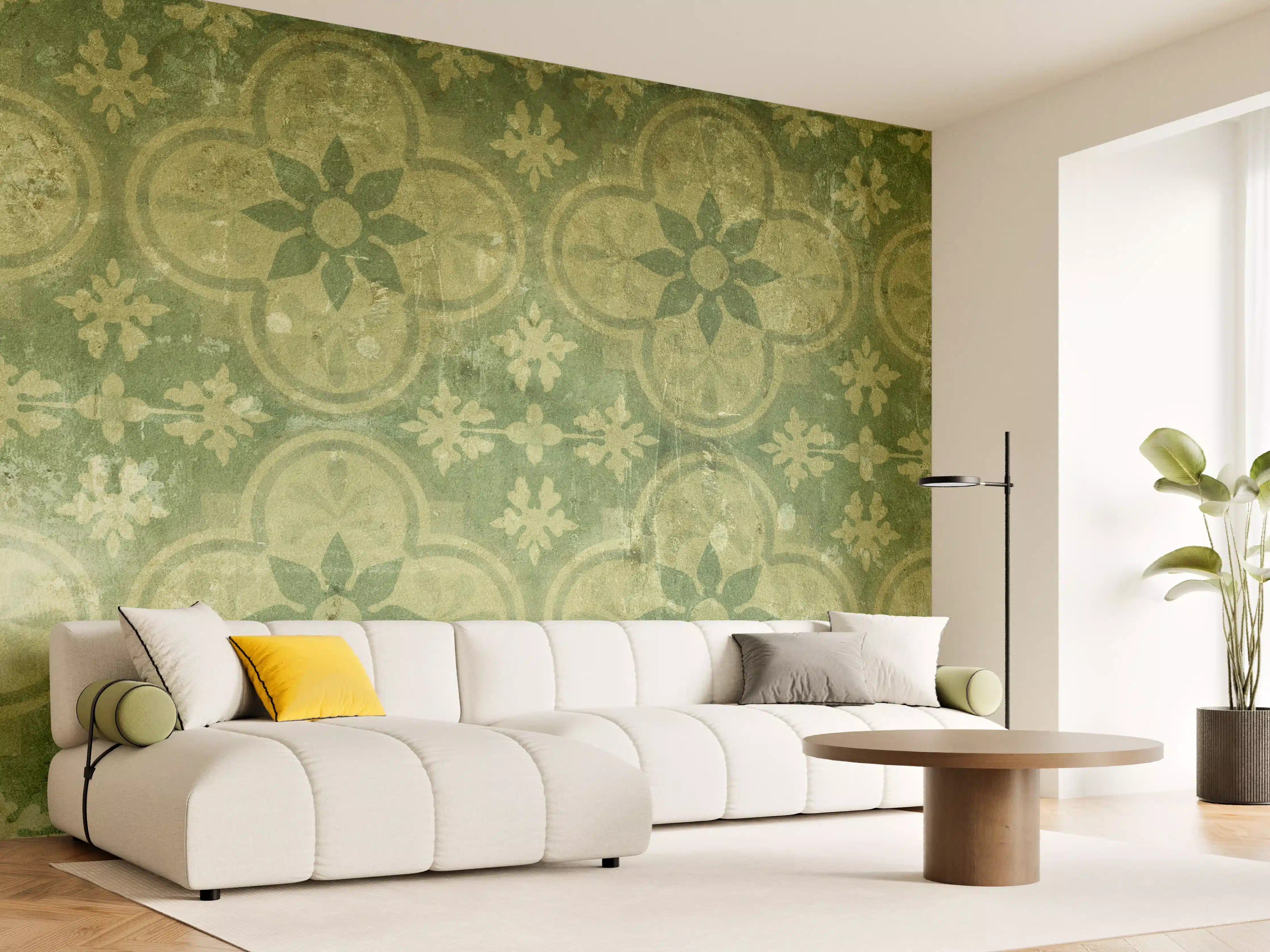 Wandverkleidung Wohnzimmer - Vintage Retro Mosaikfliesen