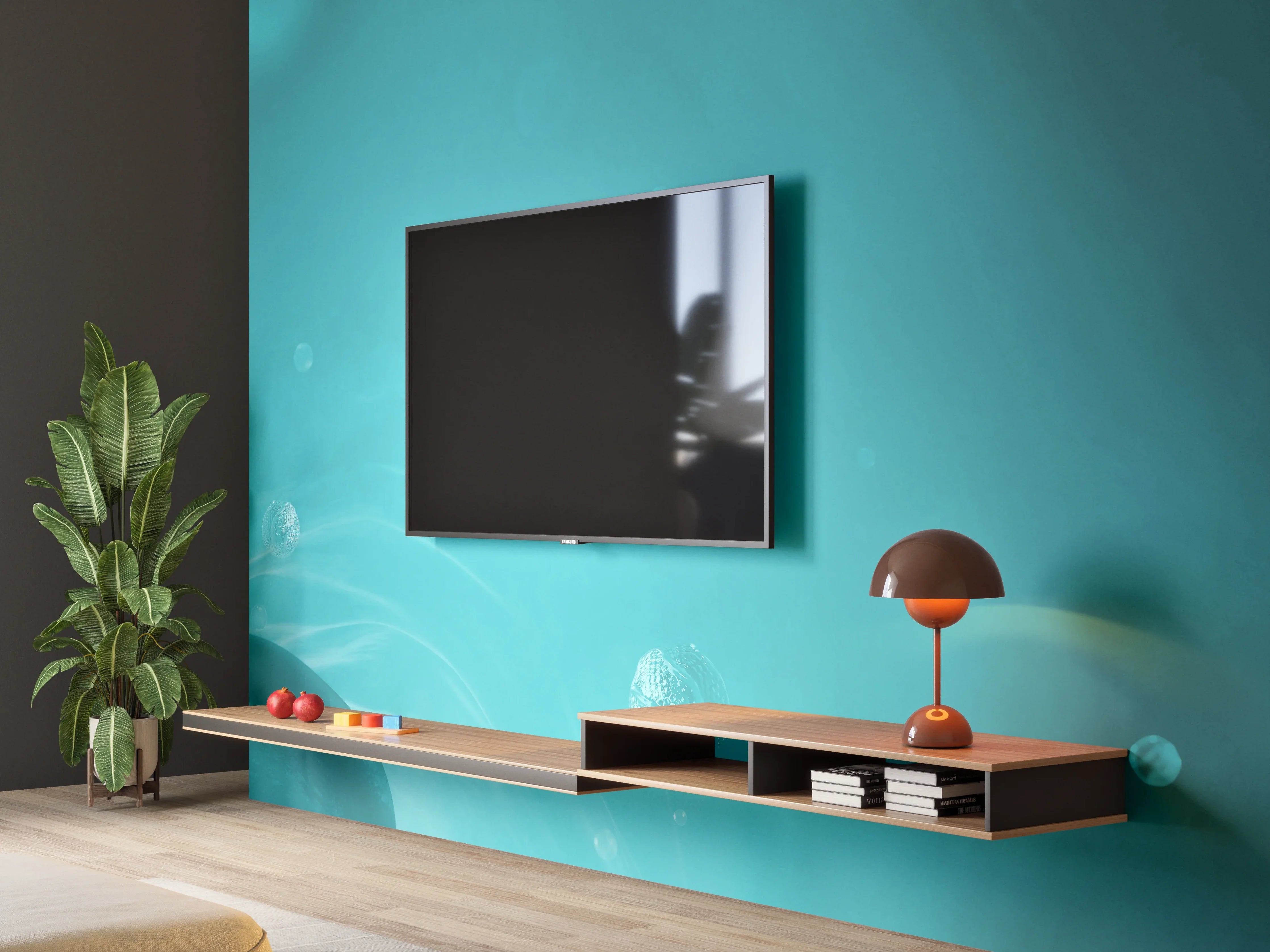 Wandverkleidung Wohnzimmer - Wässriger Tauchgang