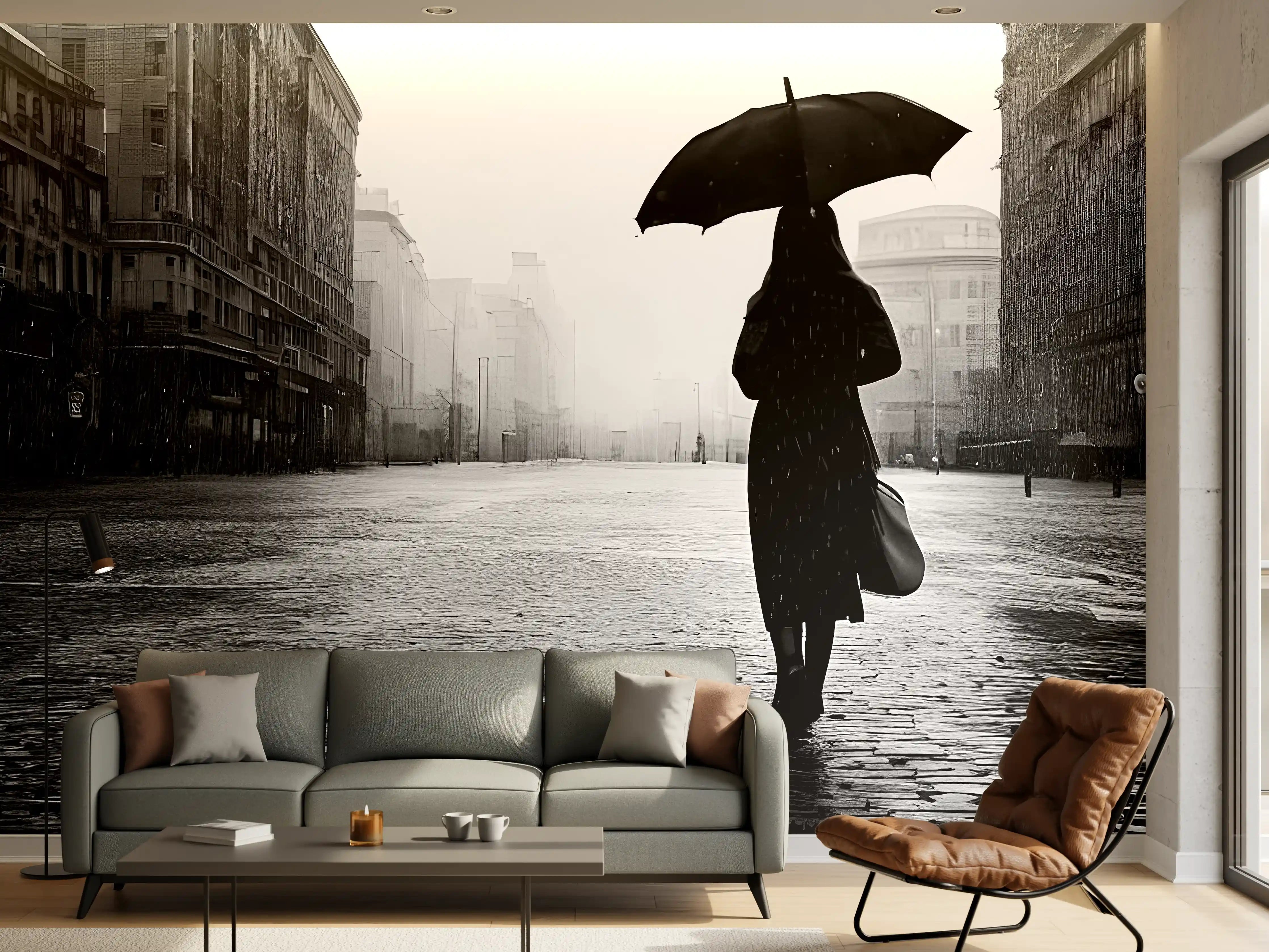 Wandverkleidung Wohnzimmer - Walking Alone