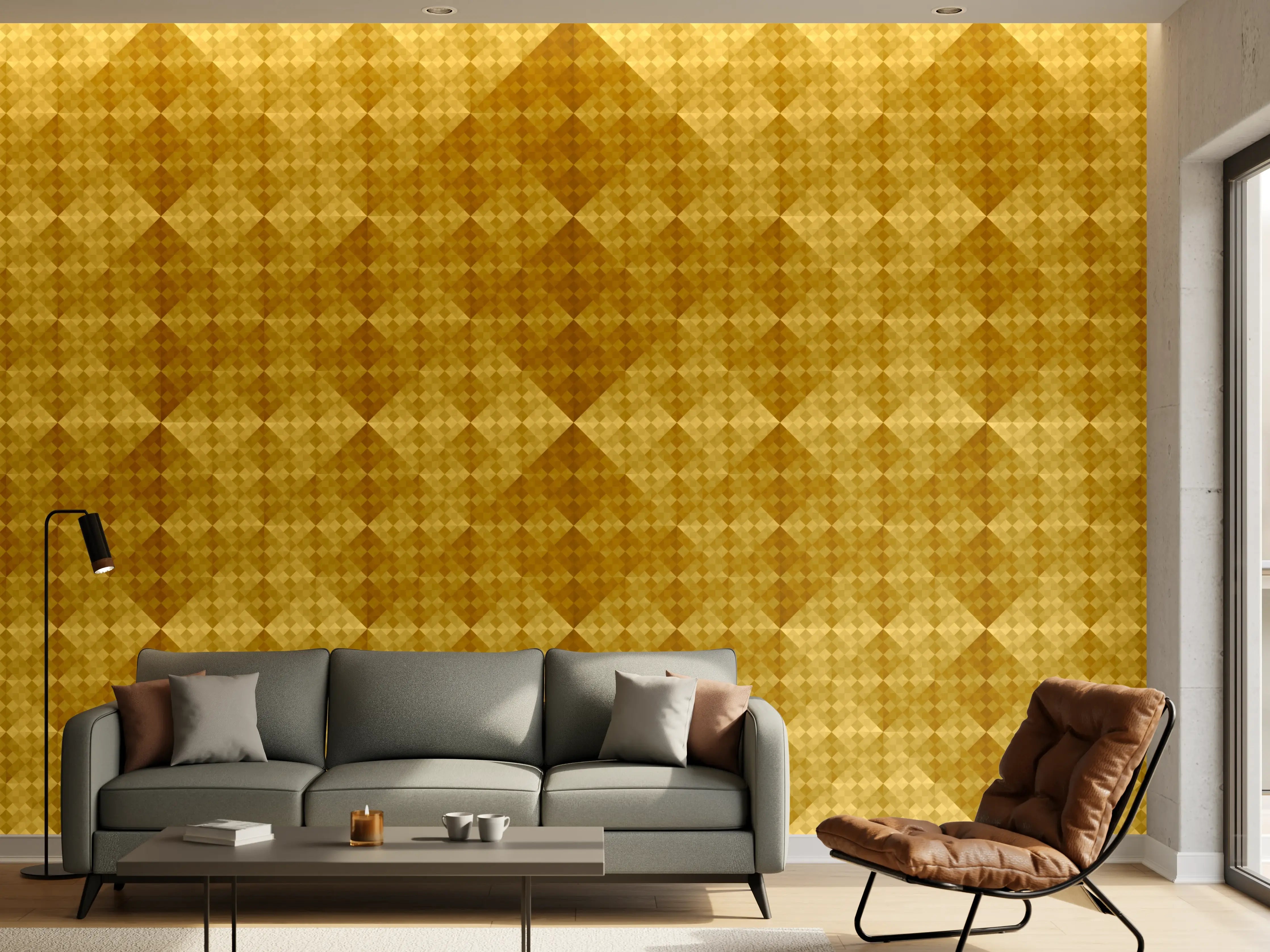 Wandverkleidung Wohnzimmer - Warmes, natürliches Holzdesign