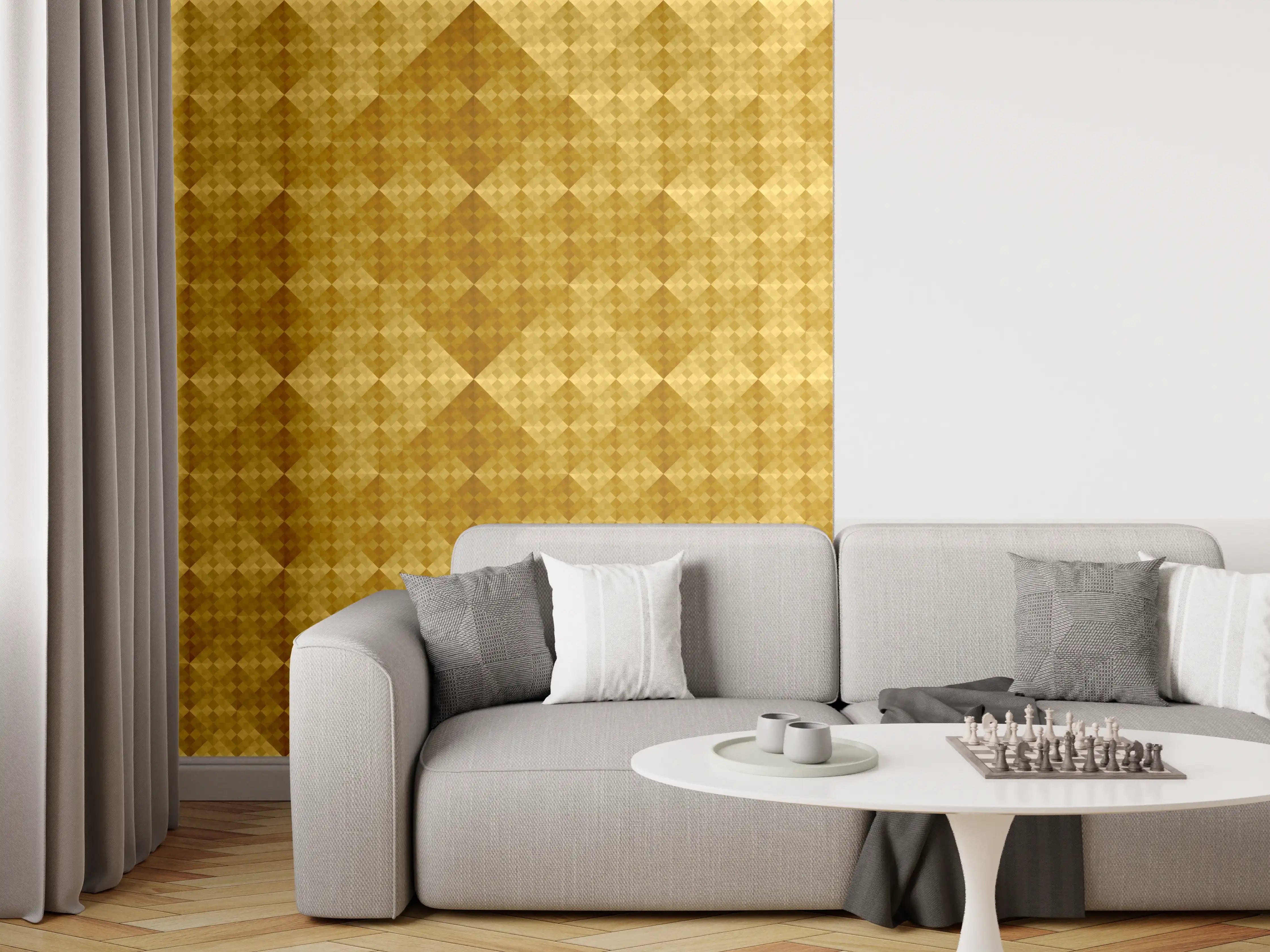 Wandverkleidung Wohnzimmer - Warmes, natürliches Holzdesign