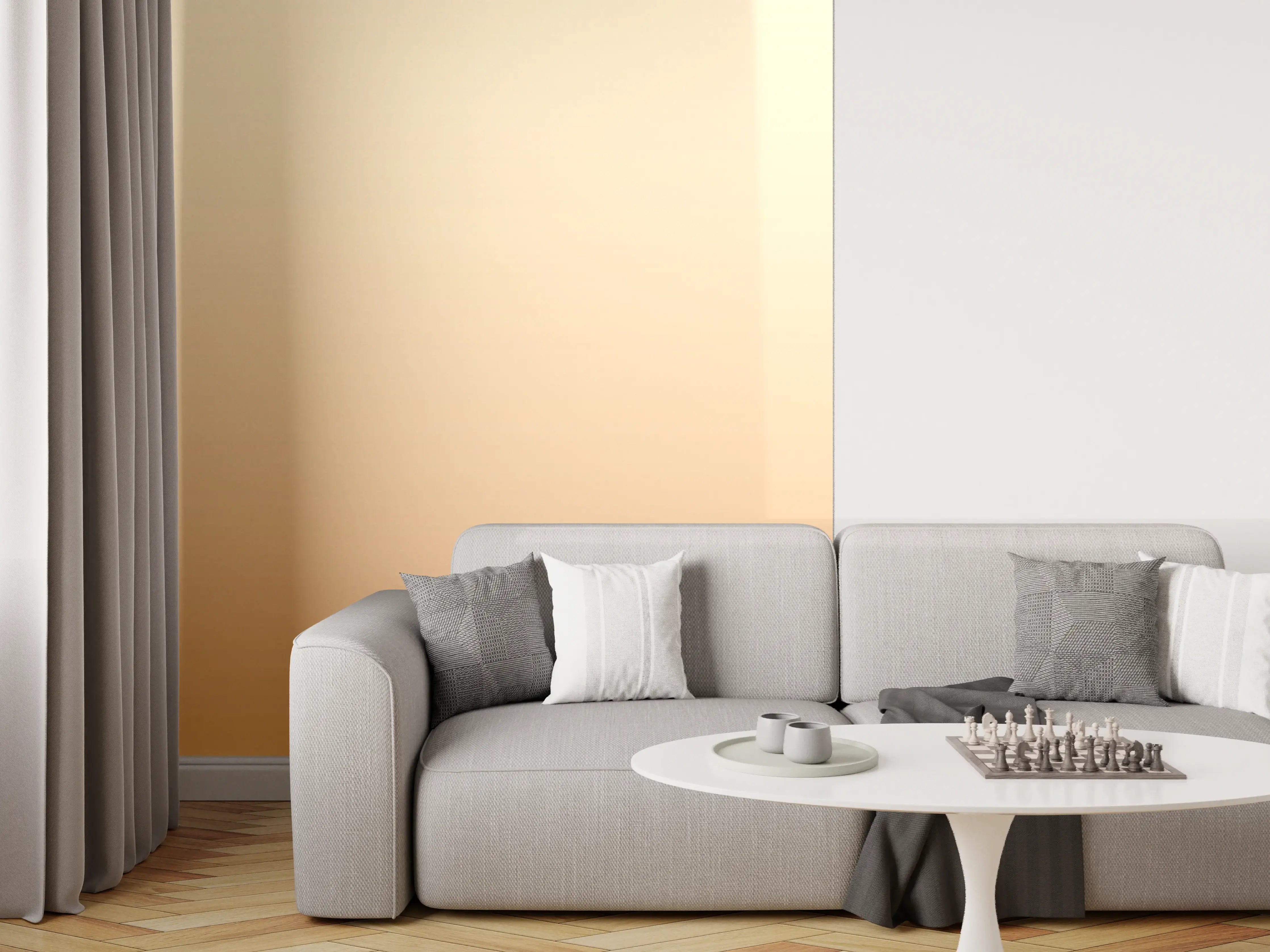 Wandverkleidung Wohnzimmer - Warmtonige Farbverlauf-Hintergrundbilder