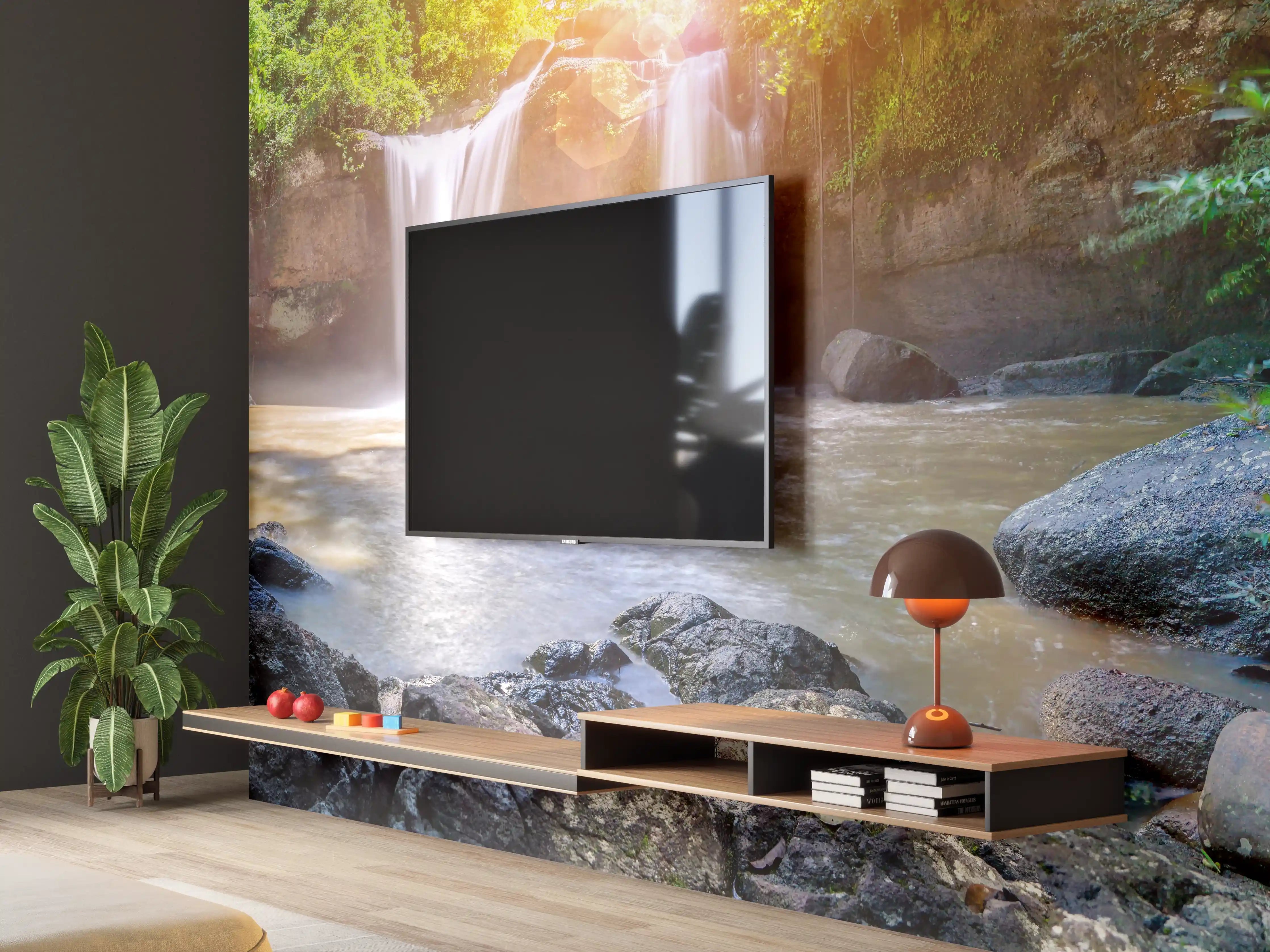 Wandverkleidung Wohnzimmer - Wasserfall in Malaysia - Asien