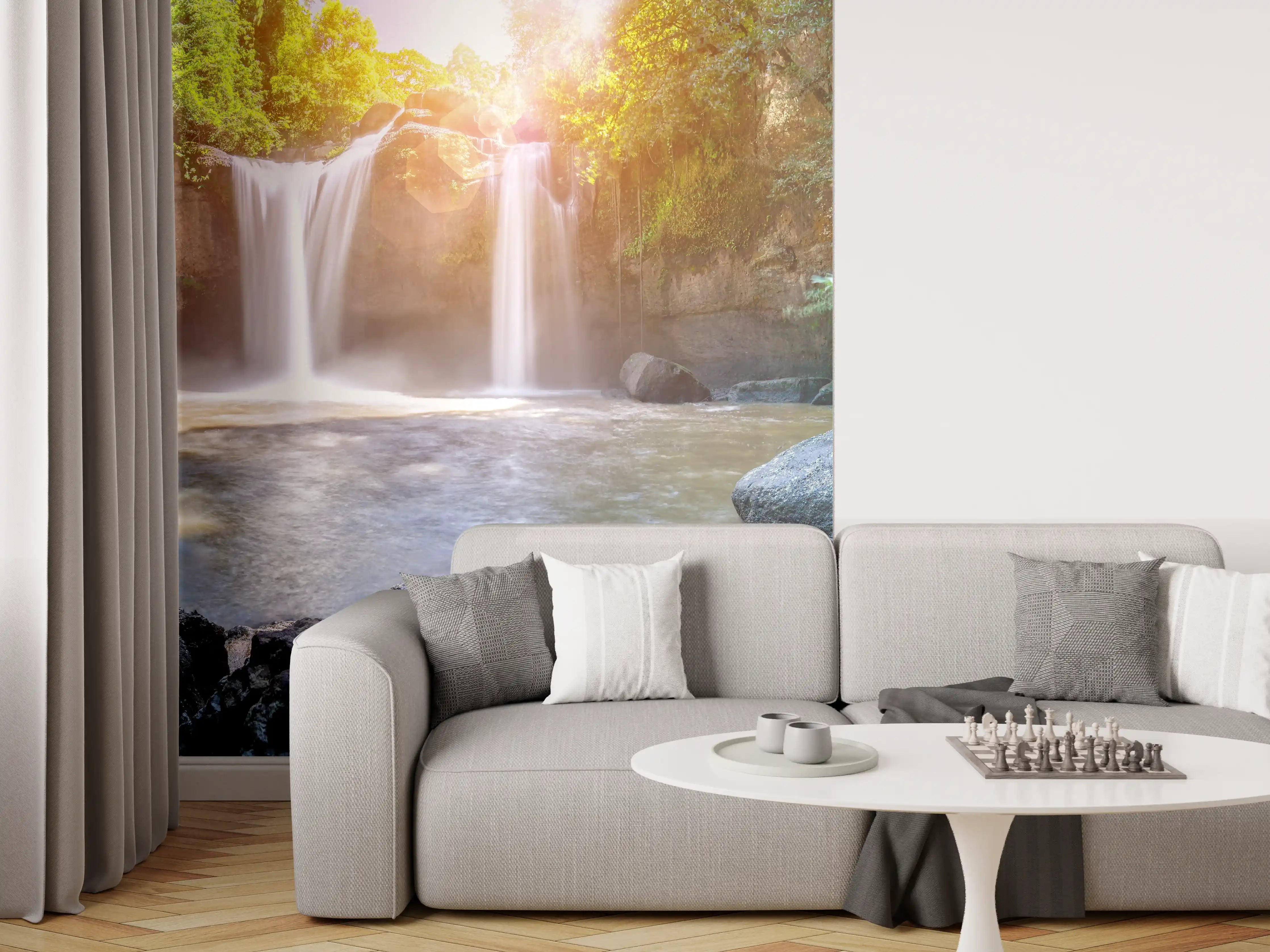 Wandverkleidung Wohnzimmer - Wasserfall in Malaysia - Asien