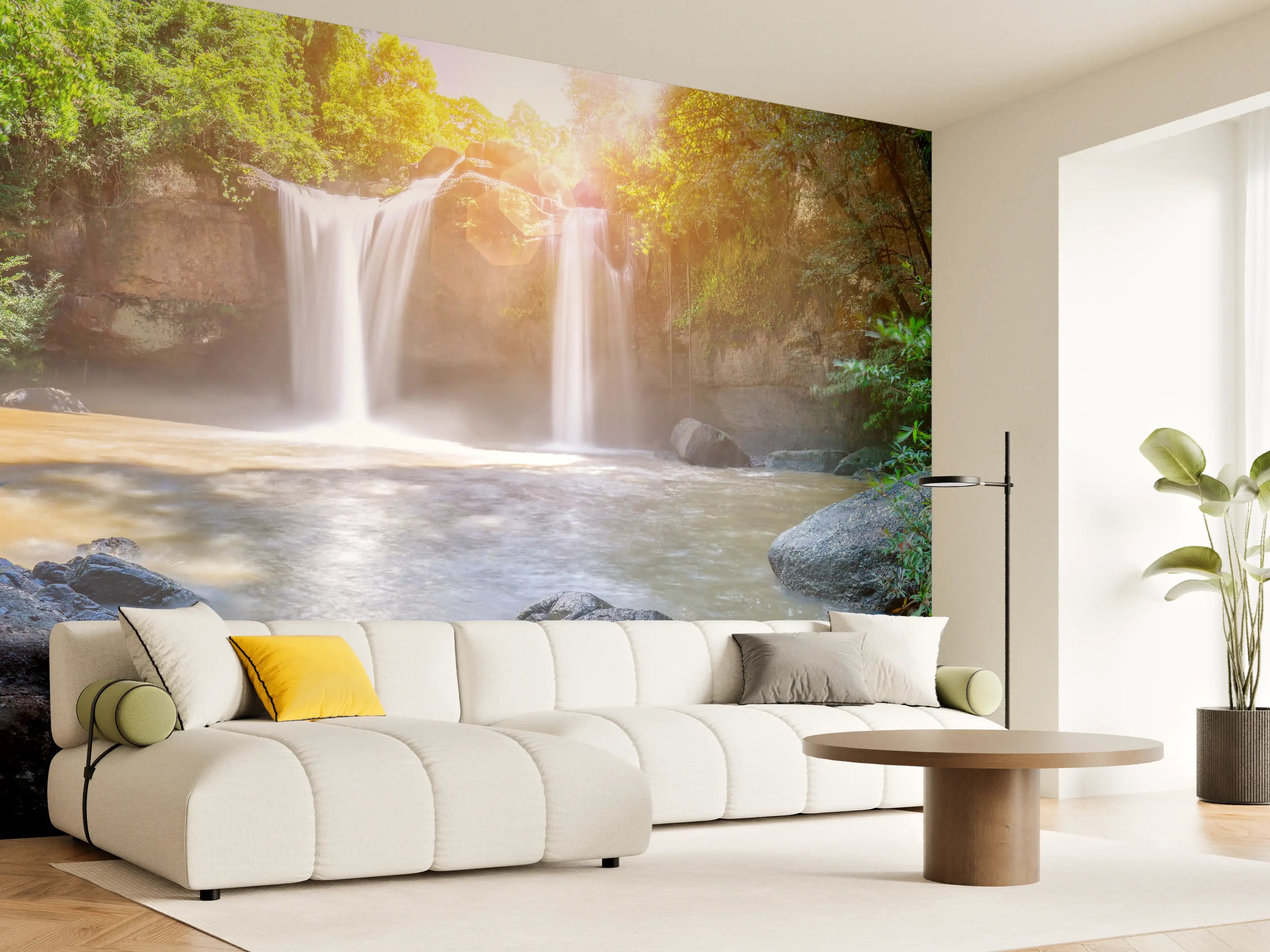 Wandverkleidung Wohnzimmer - Wasserfall in Malaysia - Asien