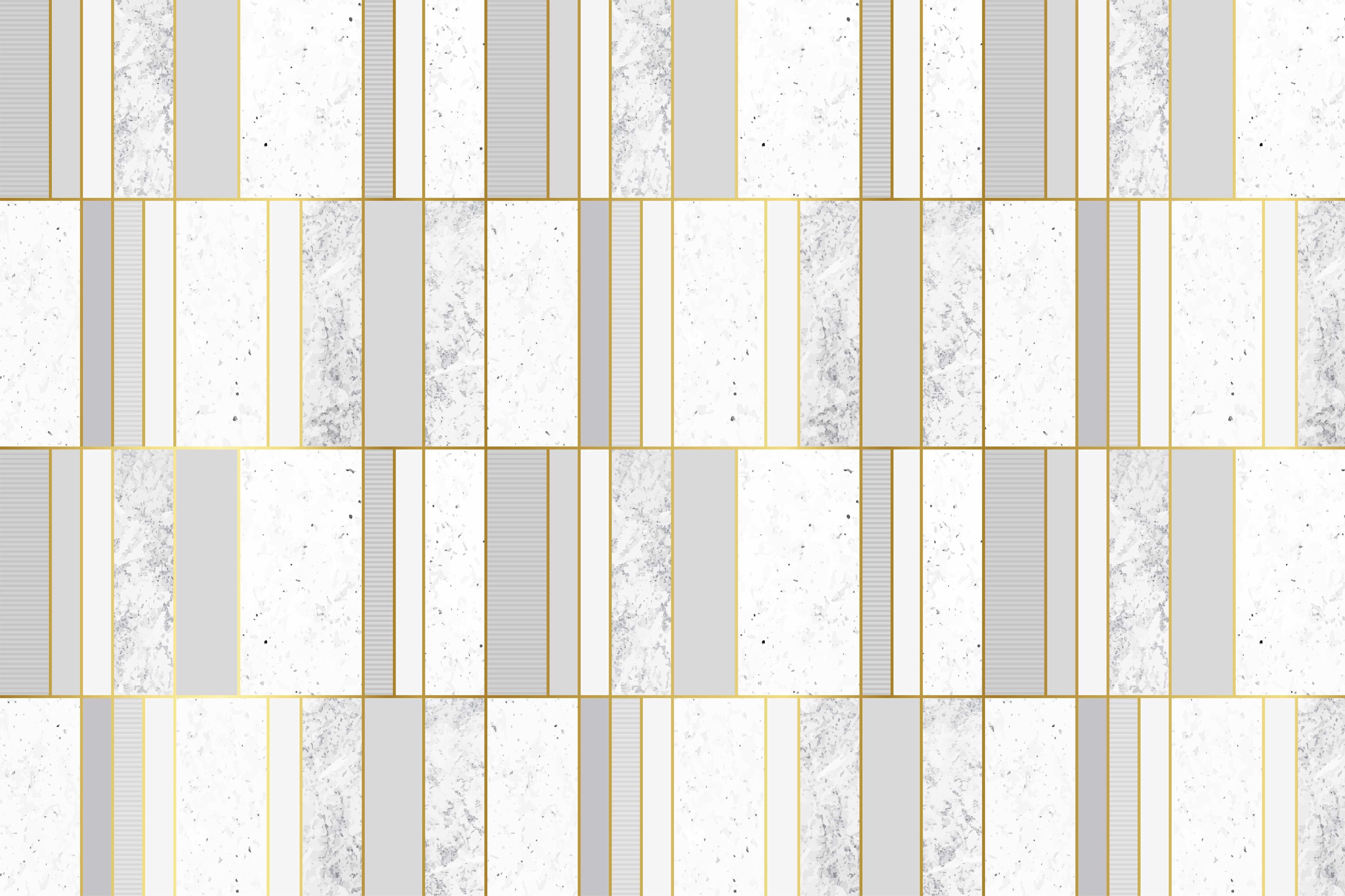 Wandverkleidung Wohnzimmer-Weiß-Goldene Marmoroptik Fliese
