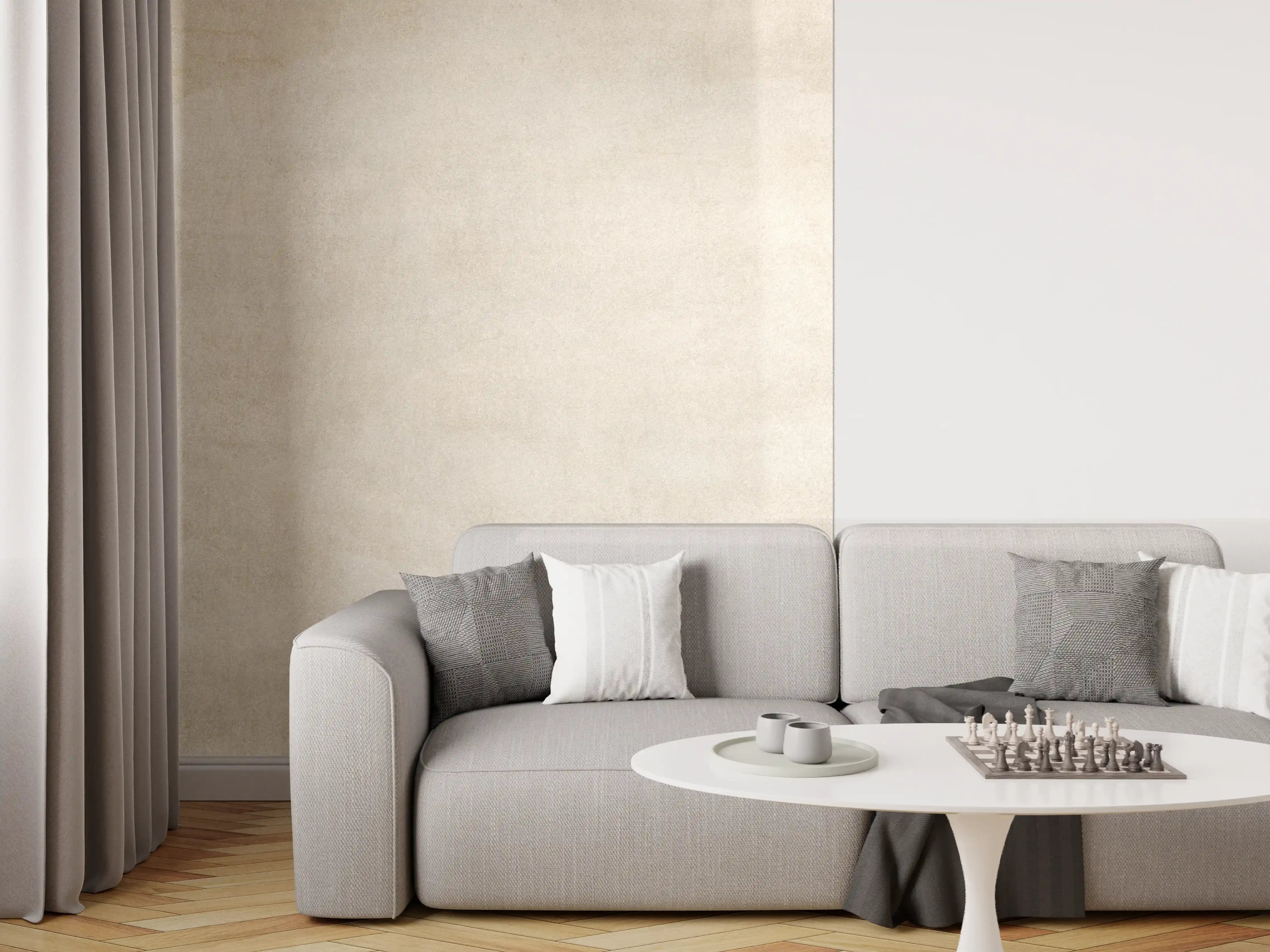 Wandverkleidung Wohnzimmer - Weiß-Graue Marmor Textur