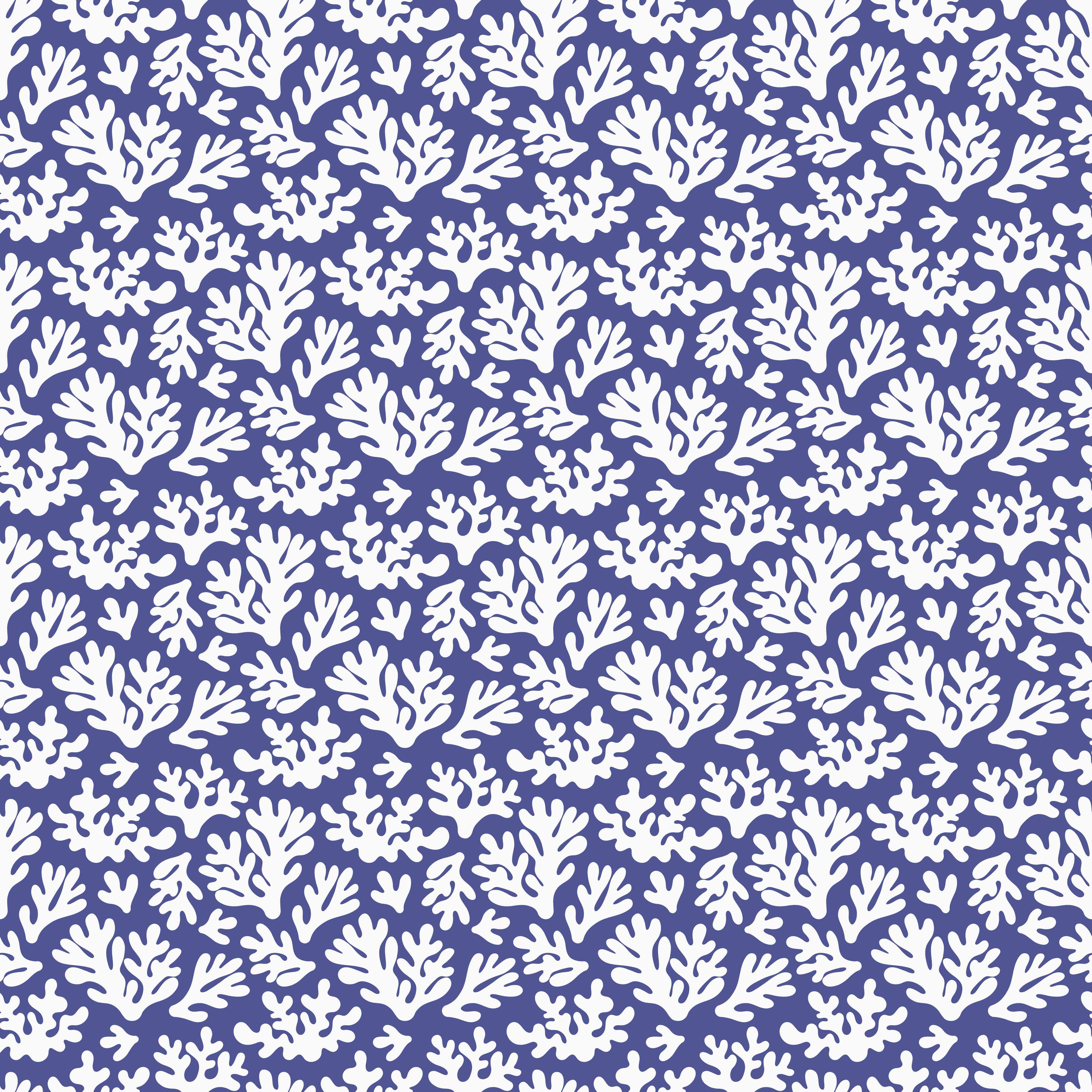 Wandverkleidung Wohnzimmer-Weiße Korallen auf Blau