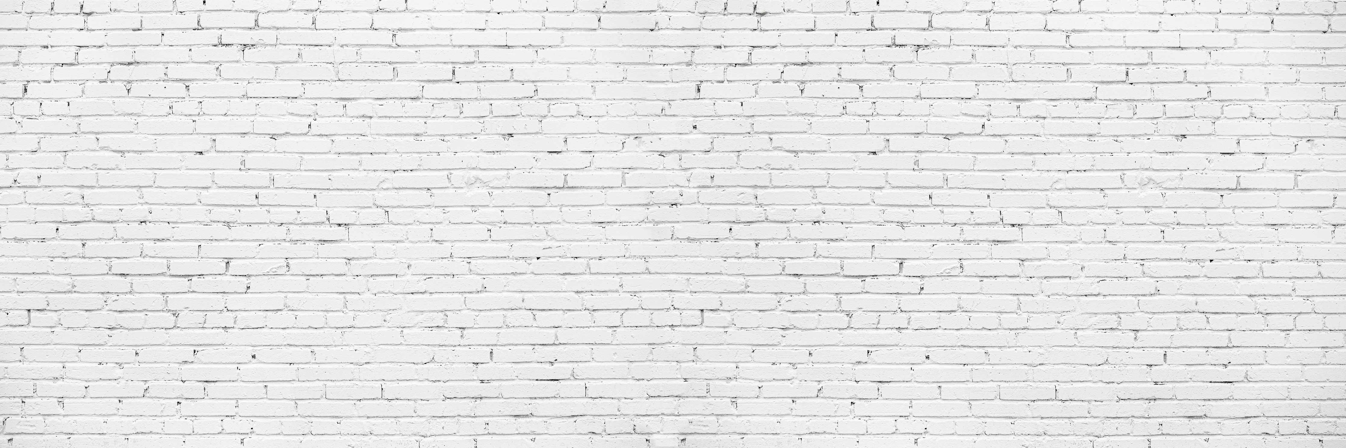 Wandverkleidung Wohnzimmer-Weiße lange Backsteinfassade