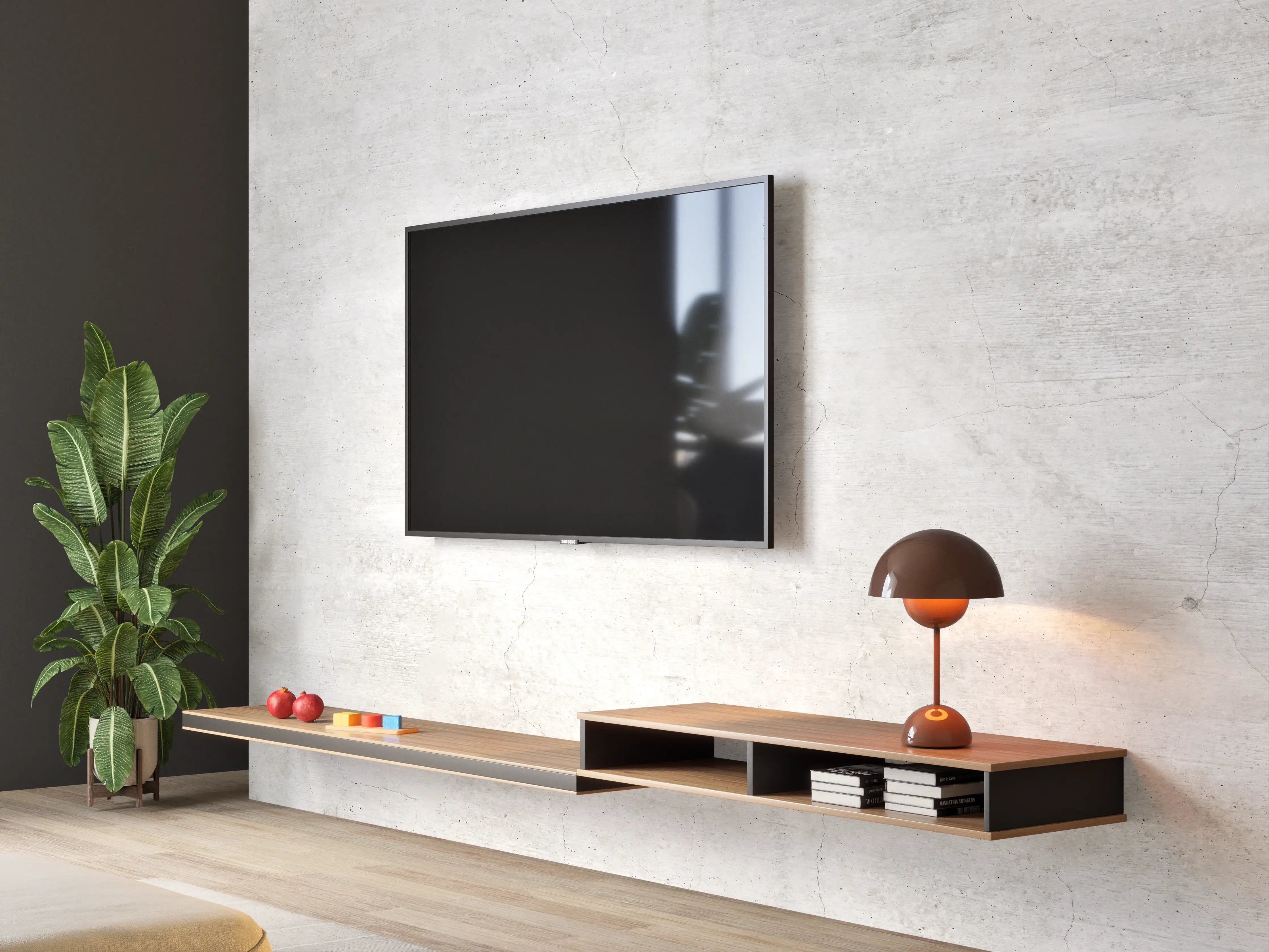 Wandverkleidung Wohnzimmer - Weiße rissige Steinwand