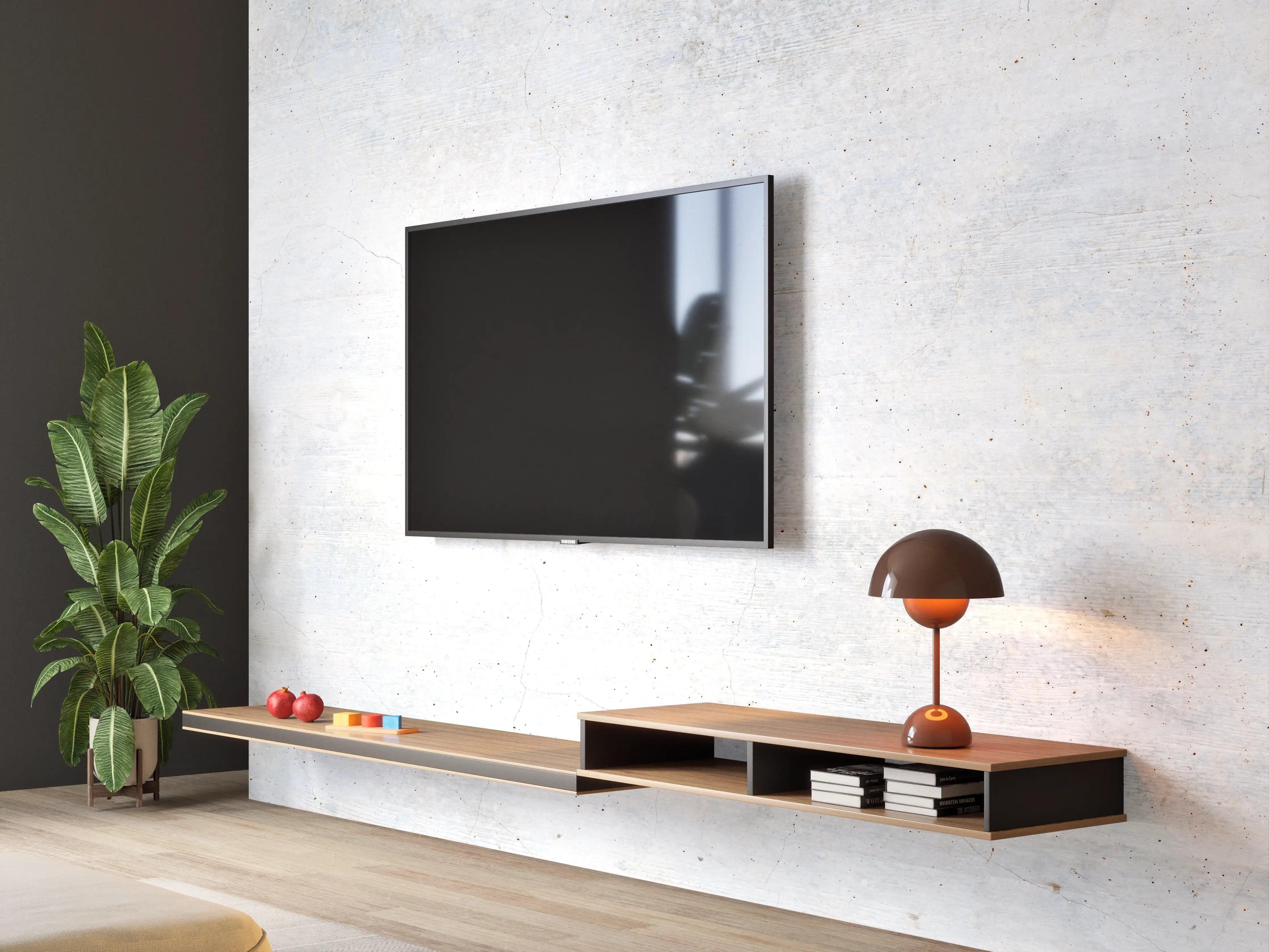 Wandverkleidung Wohnzimmer - Weiße verwitterte Betonwand
