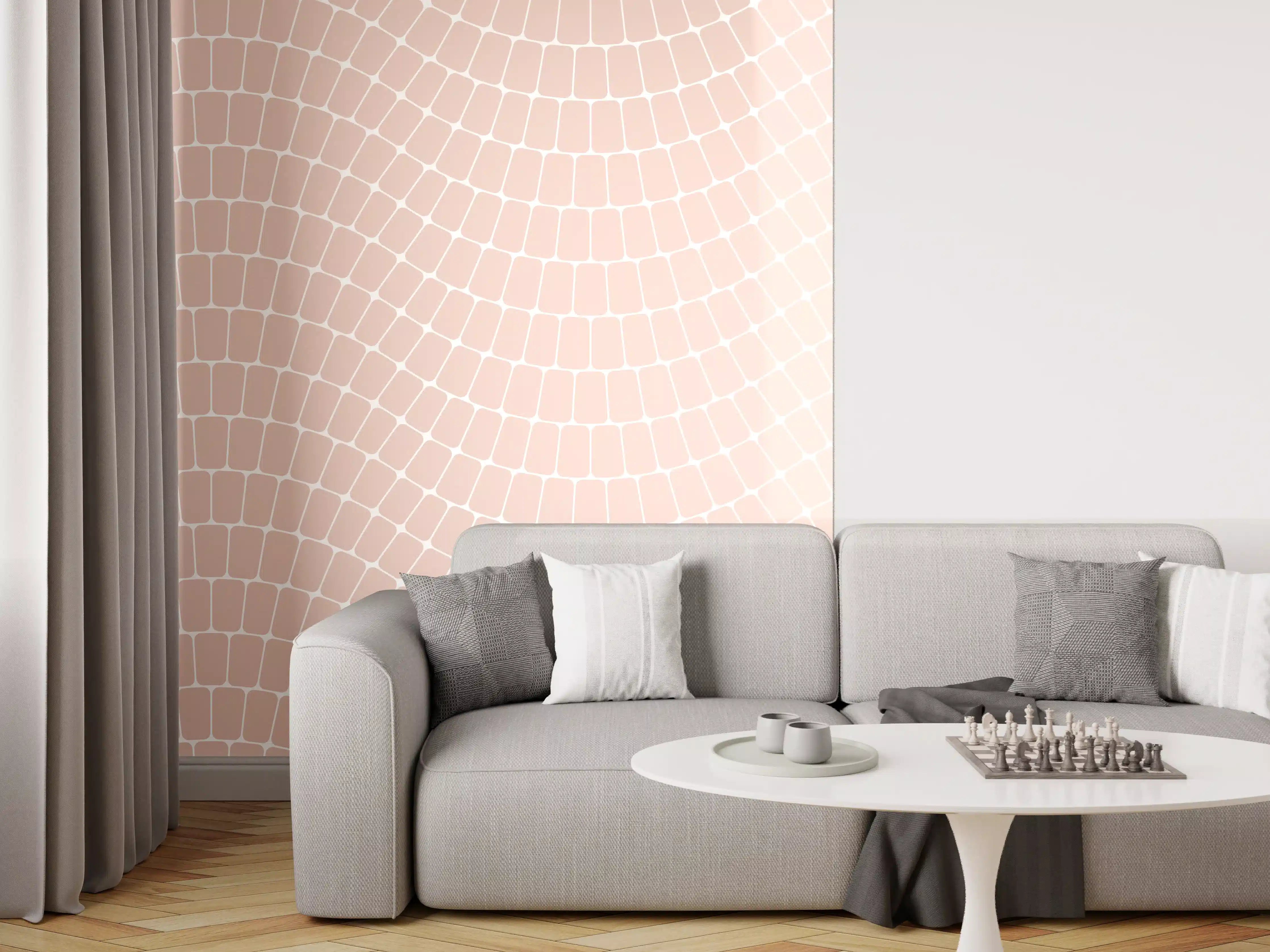 Wandverkleidung Wohnzimmer - Weißer Marmortextur mit sanften Graunuancen