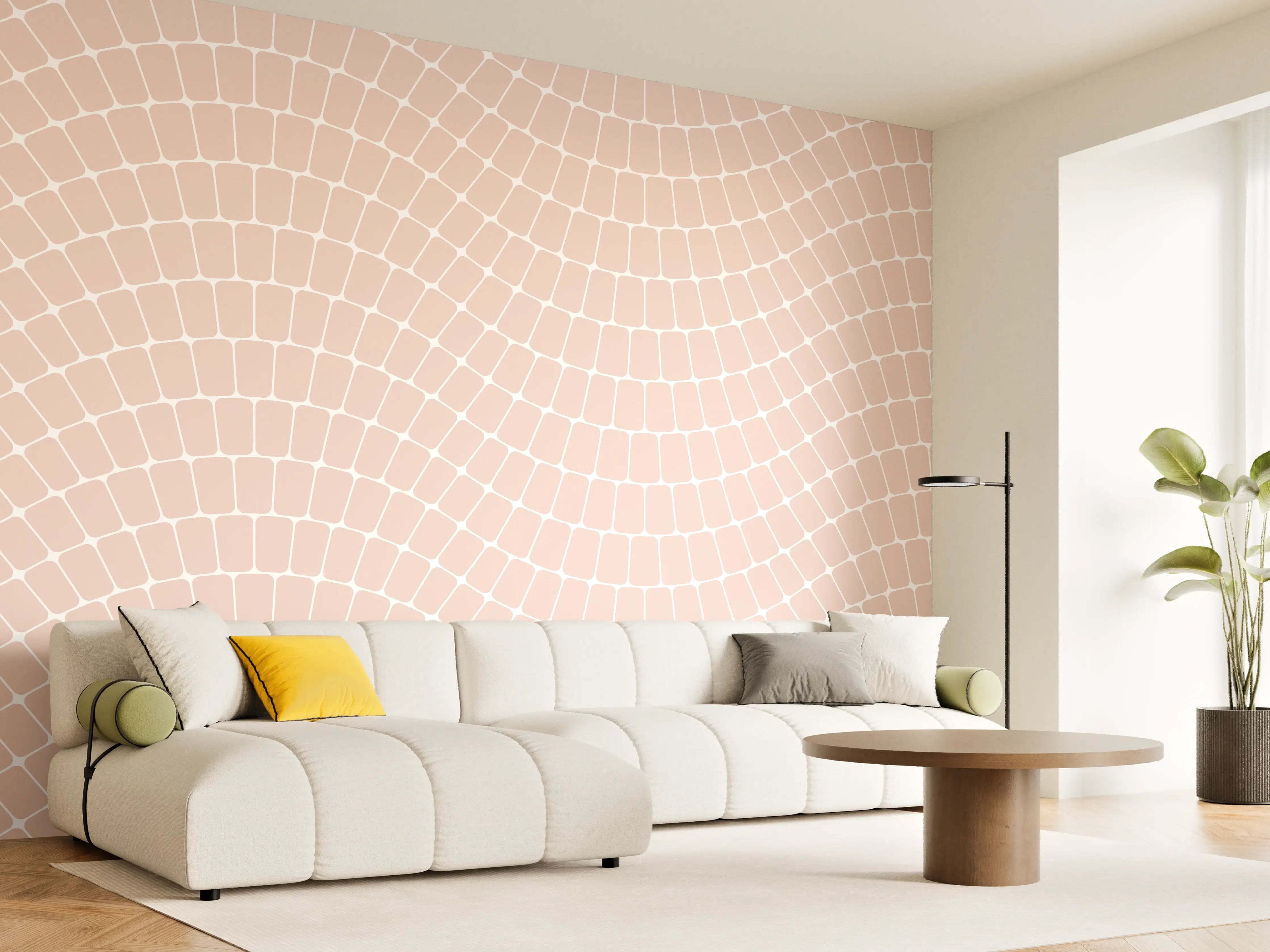 Wandverkleidung Wohnzimmer - Weißer Marmortextur mit sanften Graunuancen
