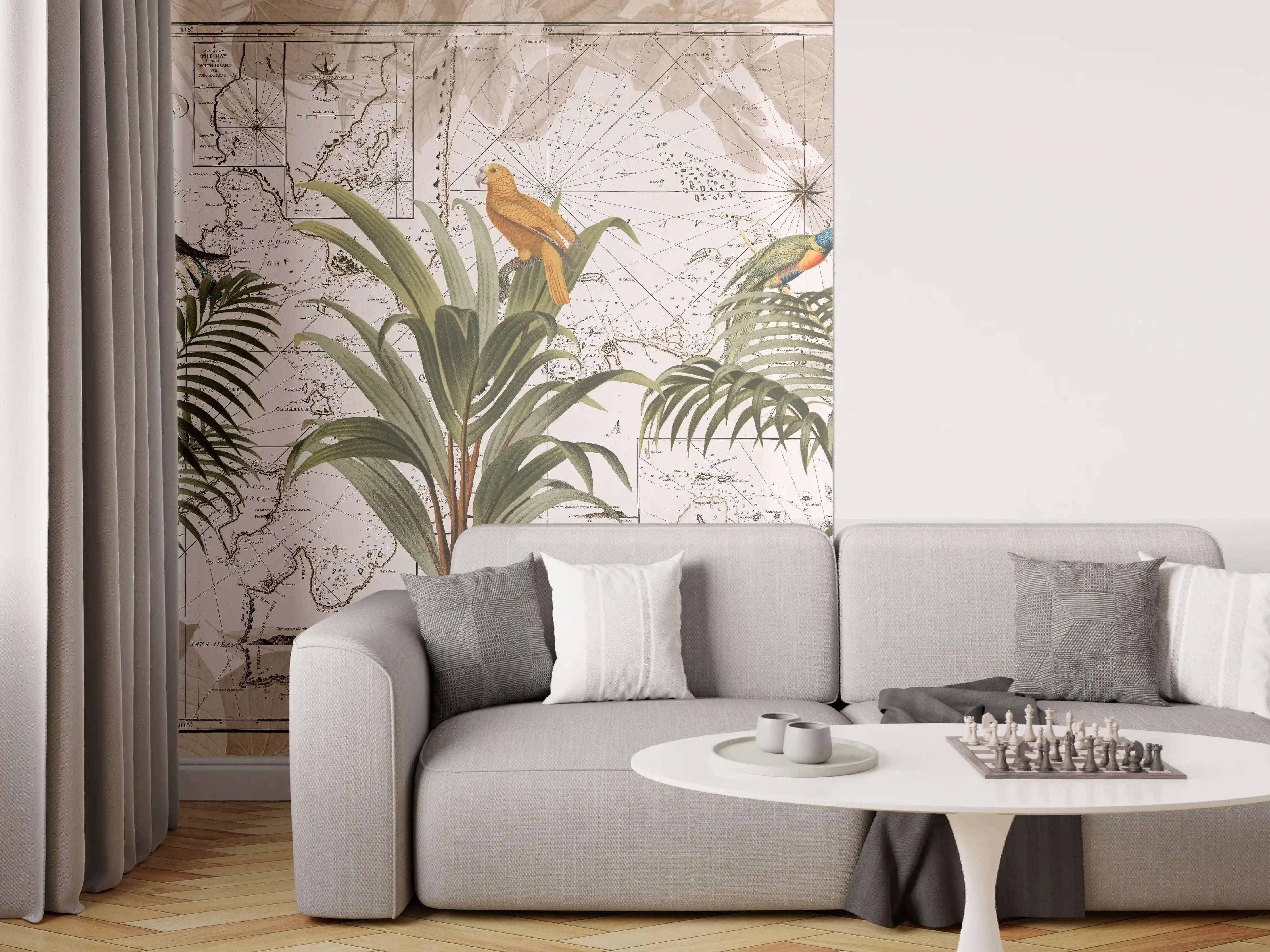 Wandverkleidung Wohnzimmer - Weltkarte - Indonesien